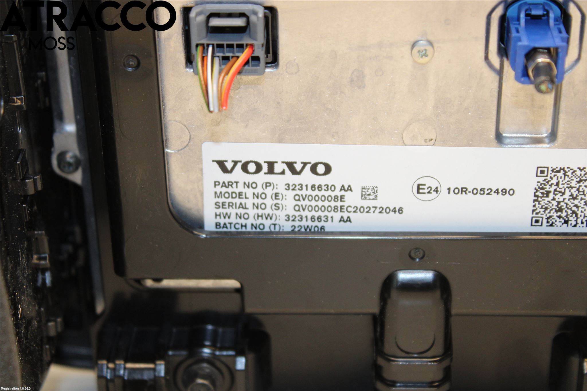 Volvo XC40/RECHARGE 18- Instr Skjerm Dvd-Gps-Ac-Tlf