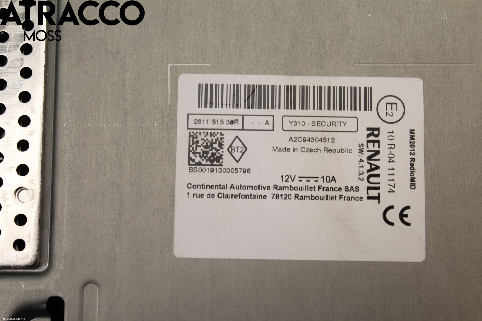 Renault ZOE/E-TECH 13- Stereo Radio