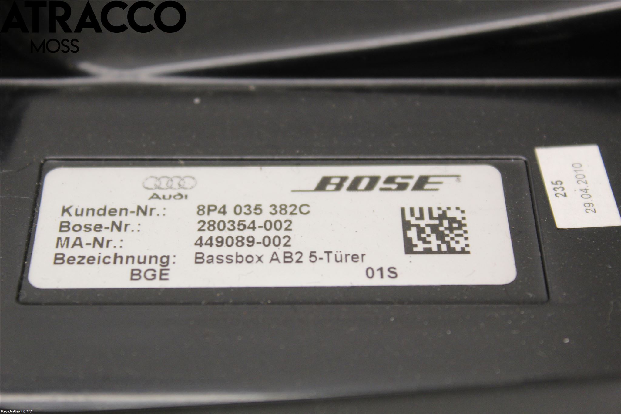 Audi A3/S3 05-13 Innr Høyttaler