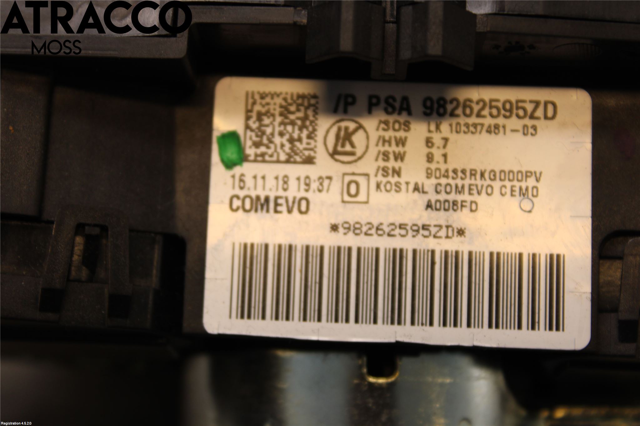 Peugeot PARTNER/E-PARTNER 19- Bryter Ratt Kombi H Og V