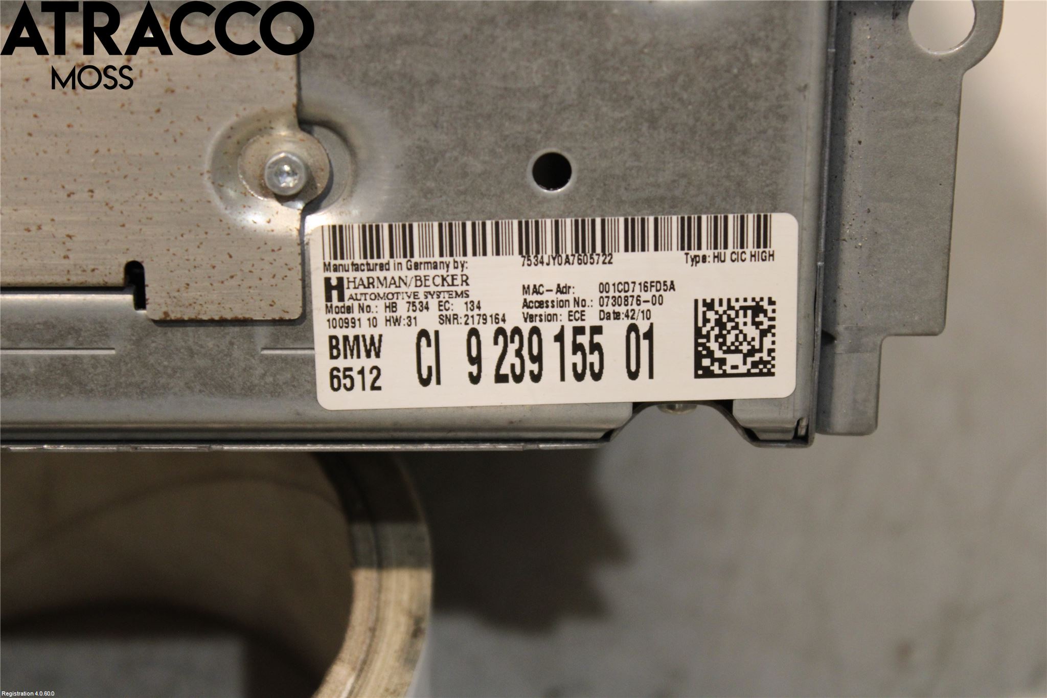 BMW 5 F10/F11/F18 09-17 Stereo Radio Med Cd