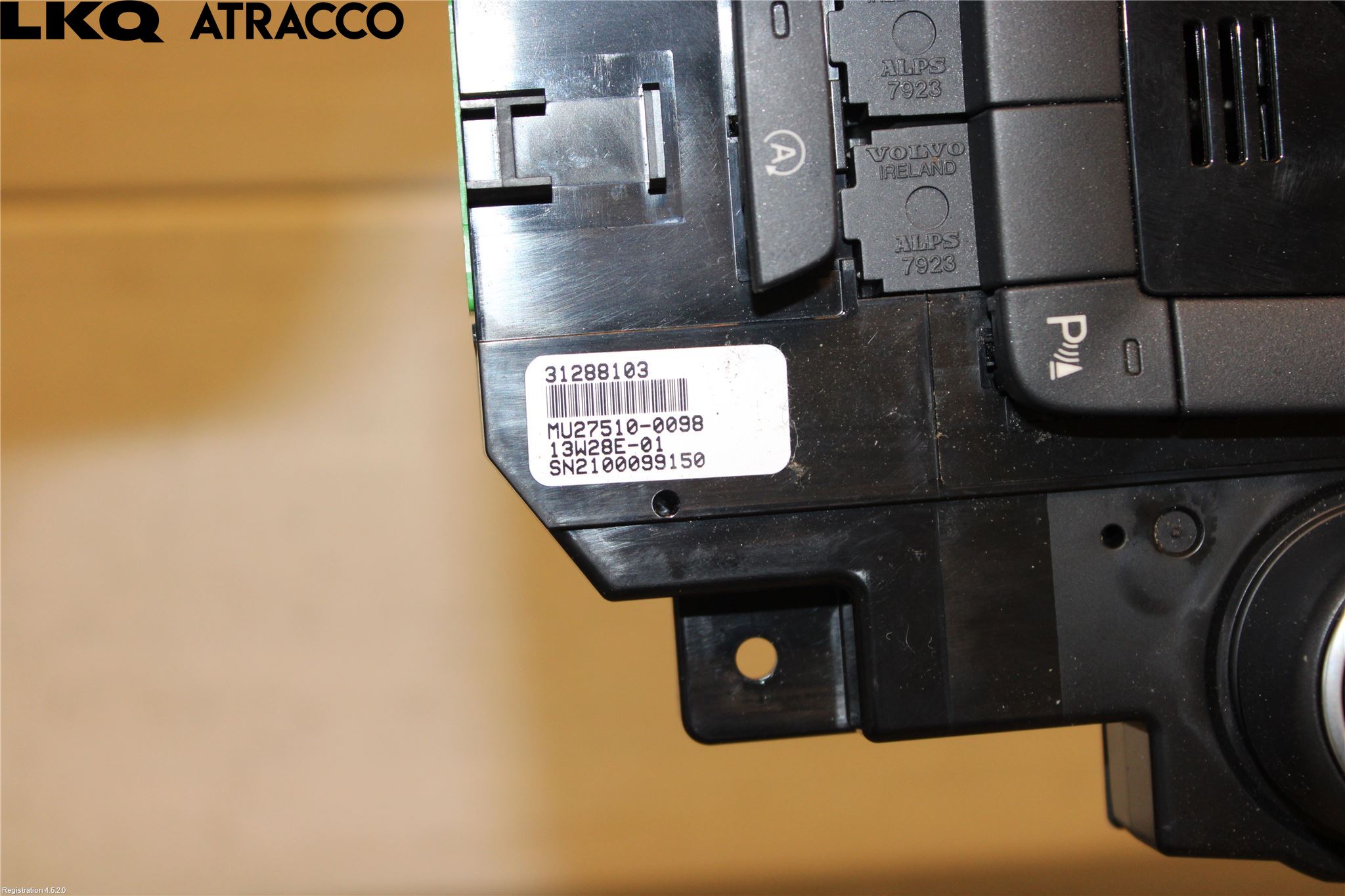 Volvo V40 12-19 Varme Ac Betjening-Display