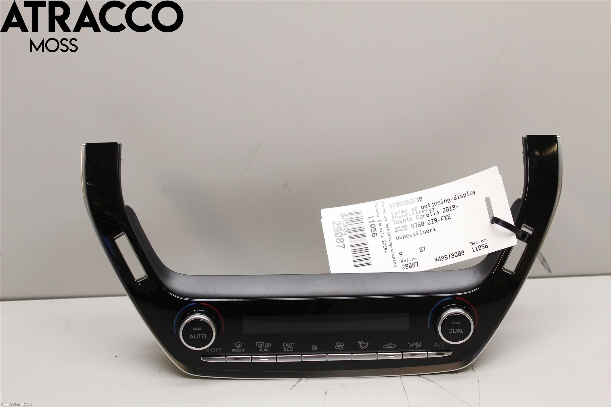 Toyota COROLLA 19- Varme Ac Betjening-Display