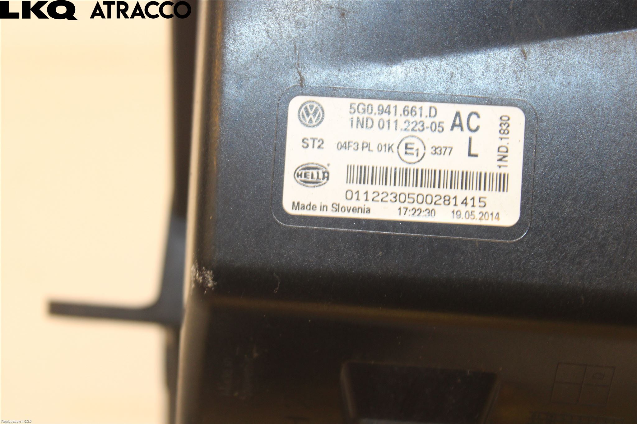 Volkswagen VW GOLF / E-GOLF VII 13-20 Frontlykt-Kurve-Tåkelys