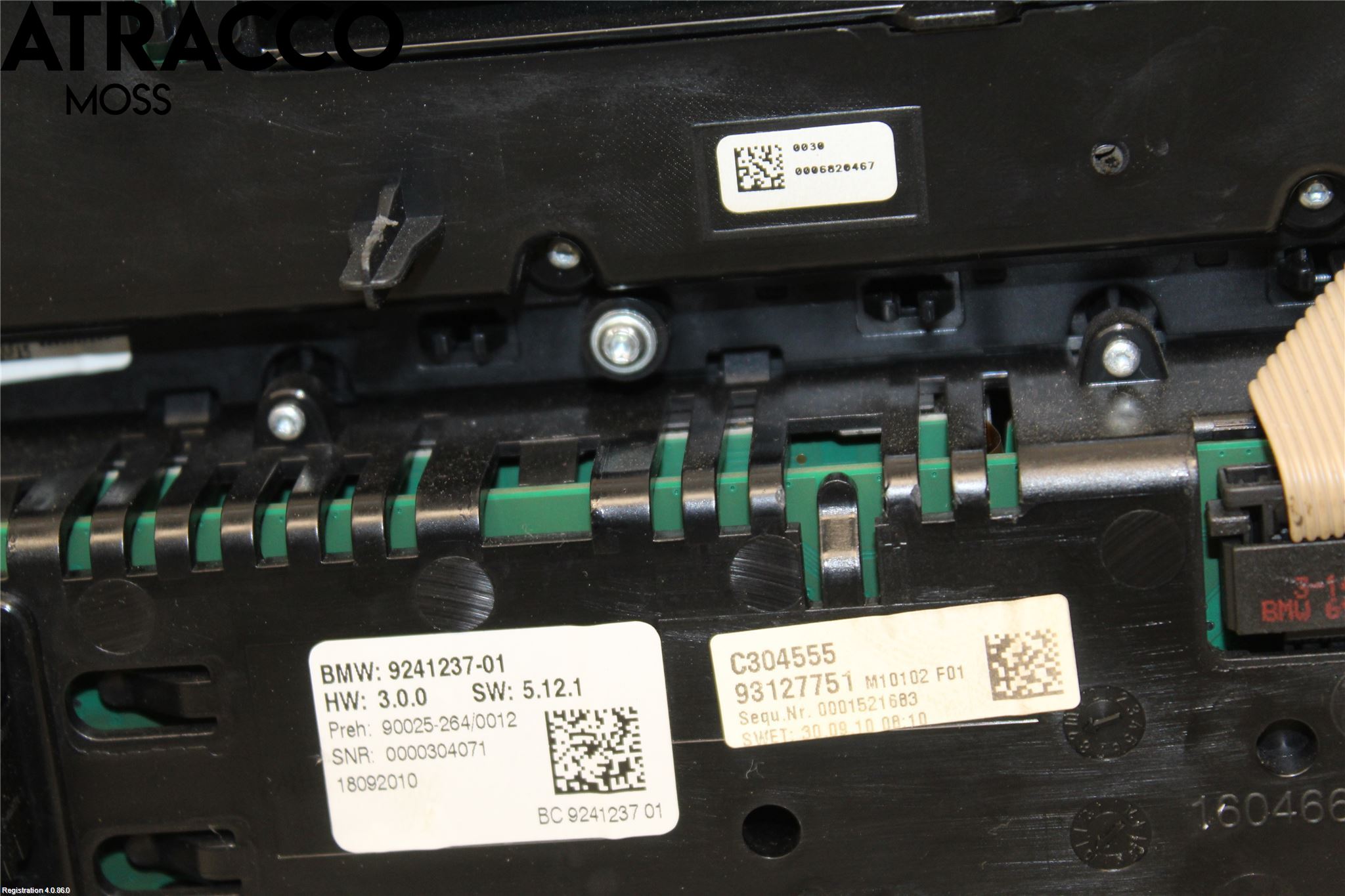 BMW 5 F10/F11/F18 09-17 Varme Ac Betjening-Display