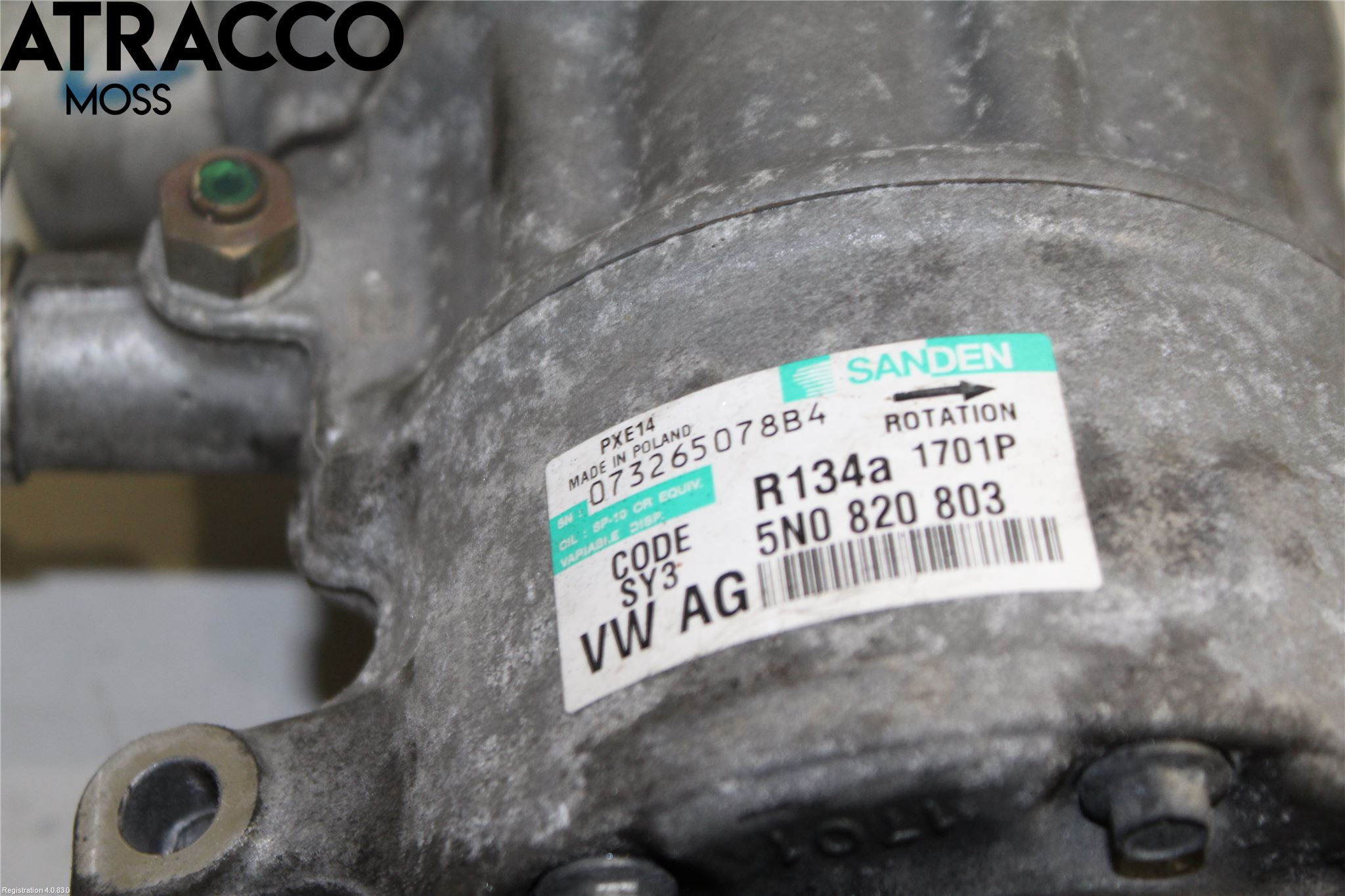 Volkswagen VW GOLF V 04-09 Varme Ac Kompressor