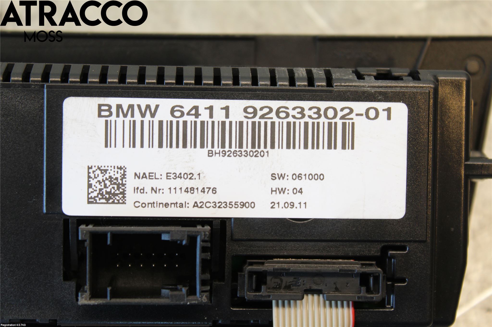 BMW 3 E90/91 SED/TOU 05-12 Varme Ac Betjening-Display