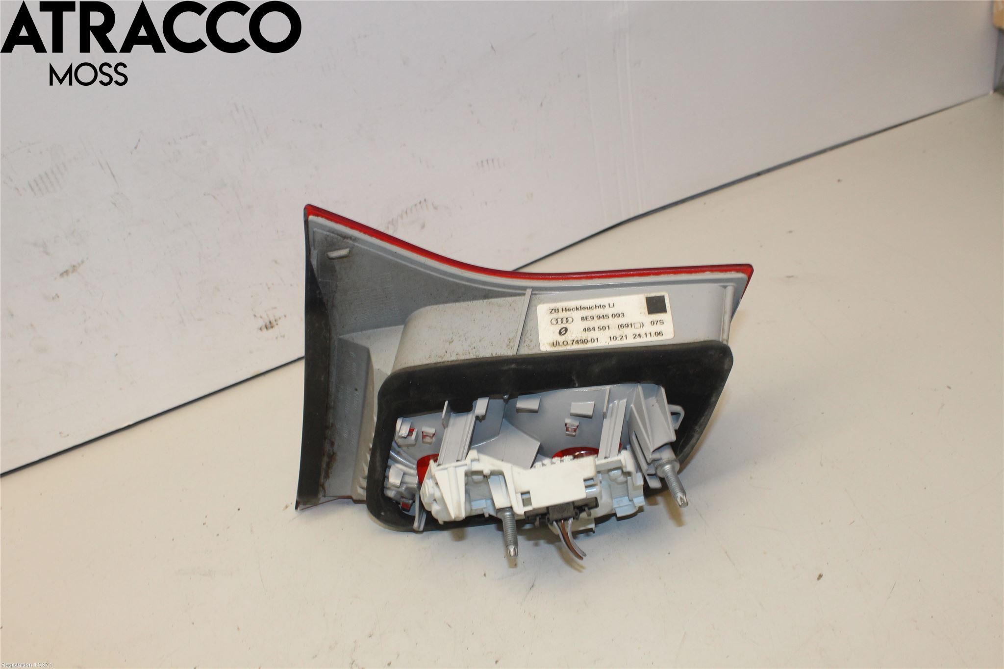 Audi A4/S4 05-07 Baklykt Venstre  På Luke(Indre