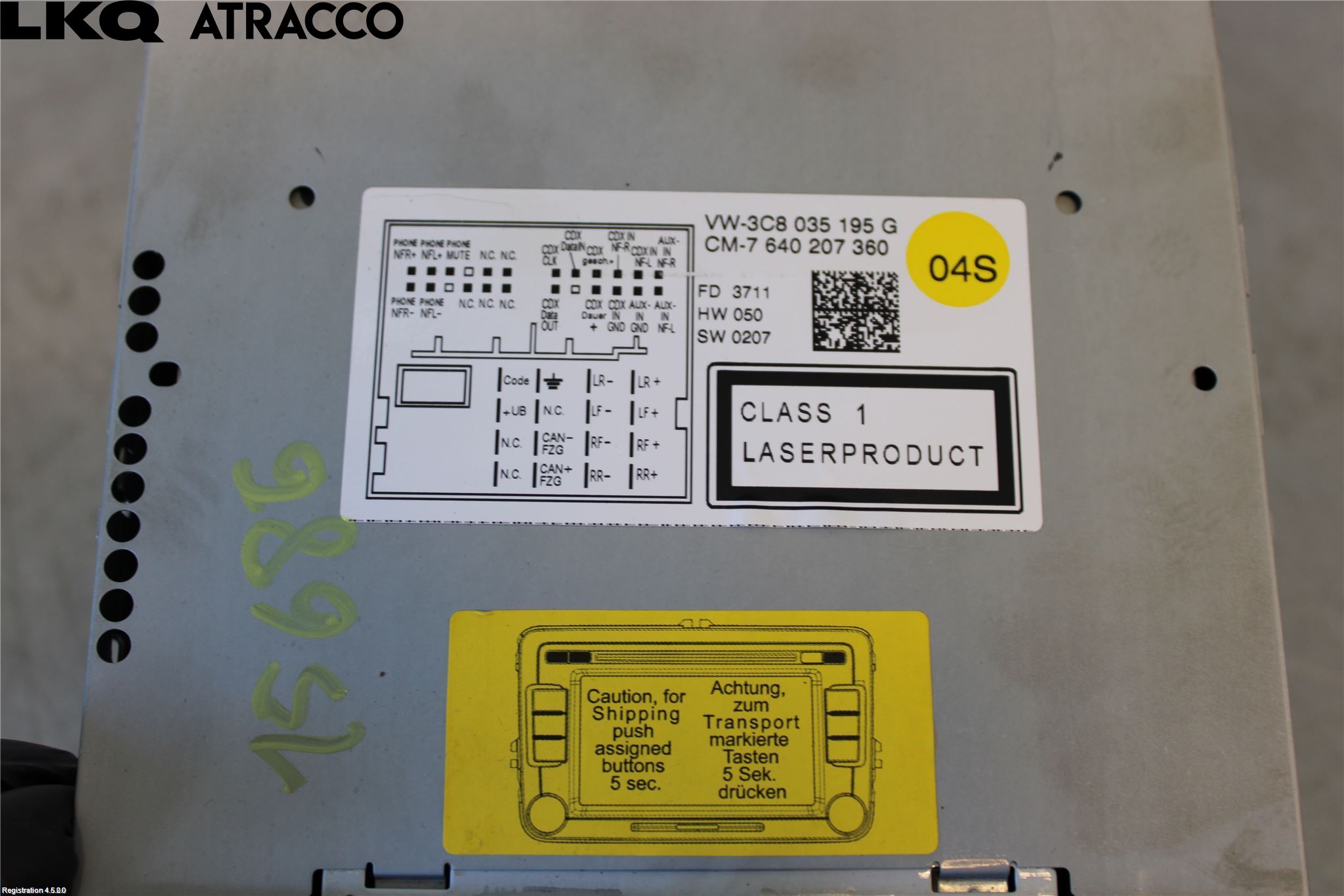 Volkswagen VW GOLF VI 09-13 Stereo Radio Med Cd