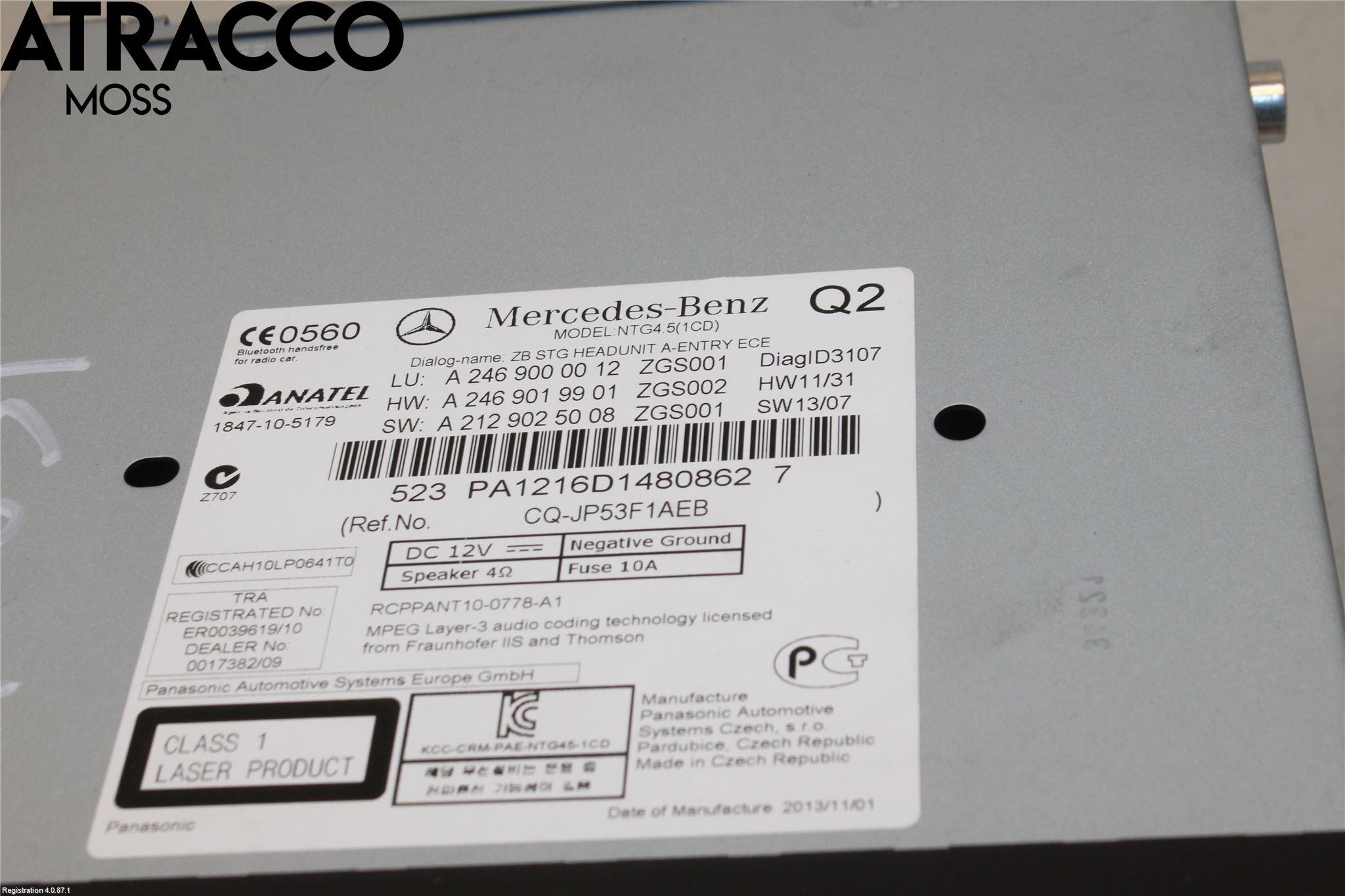 Mercedes-Benz MB A-KLASS (W176) 13-18 Stereo Radio