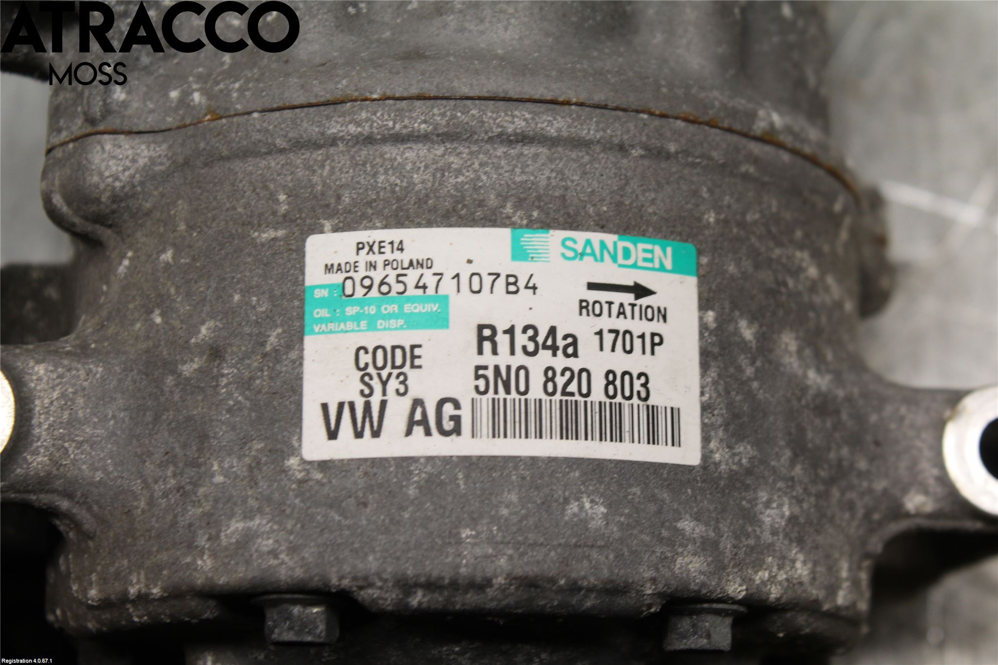 Audi A3/S3 05-13 Varme Ac Kompressor