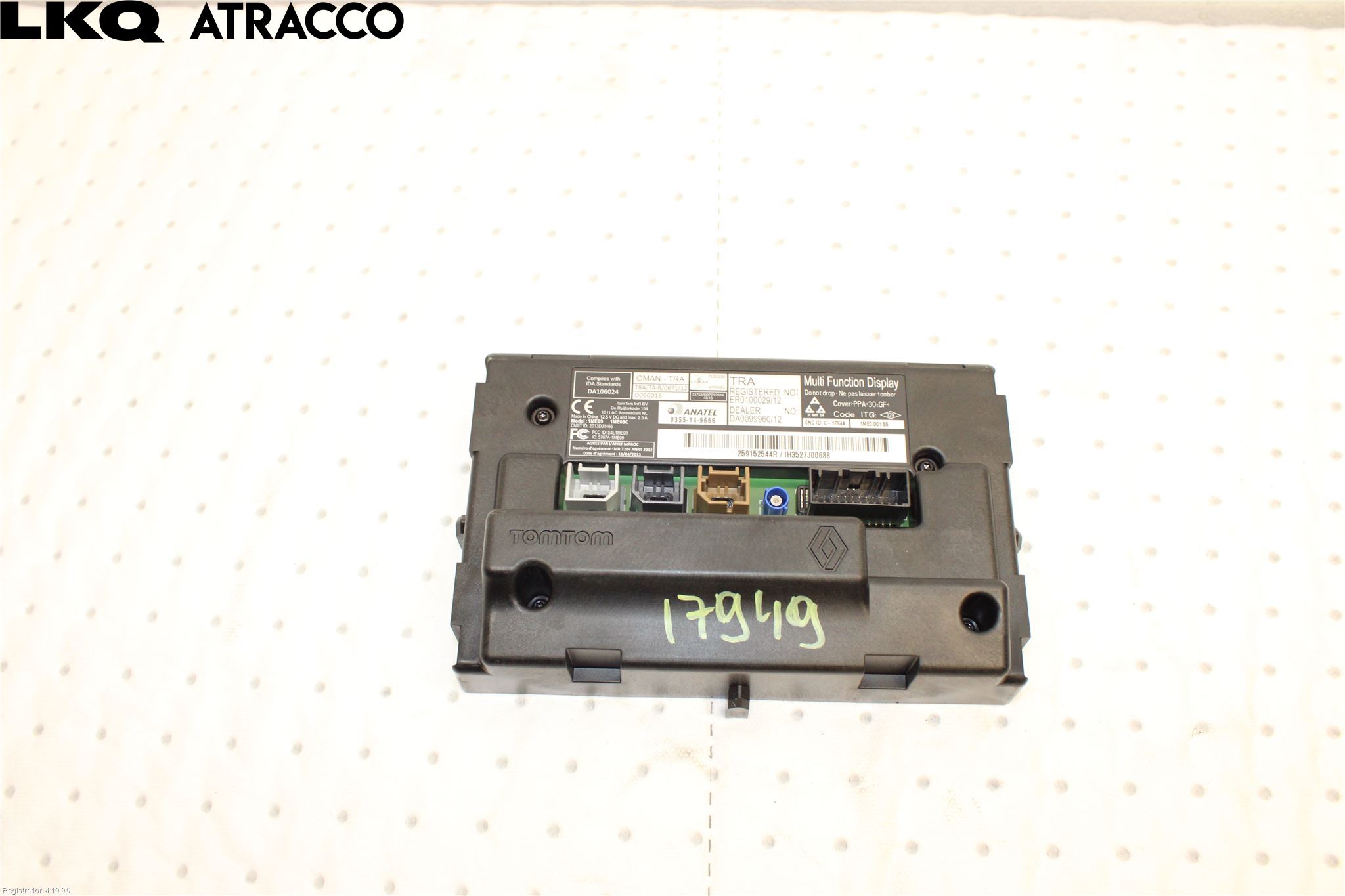 Renault ZOE/E-TECH 13- Multifunktionsdisplay