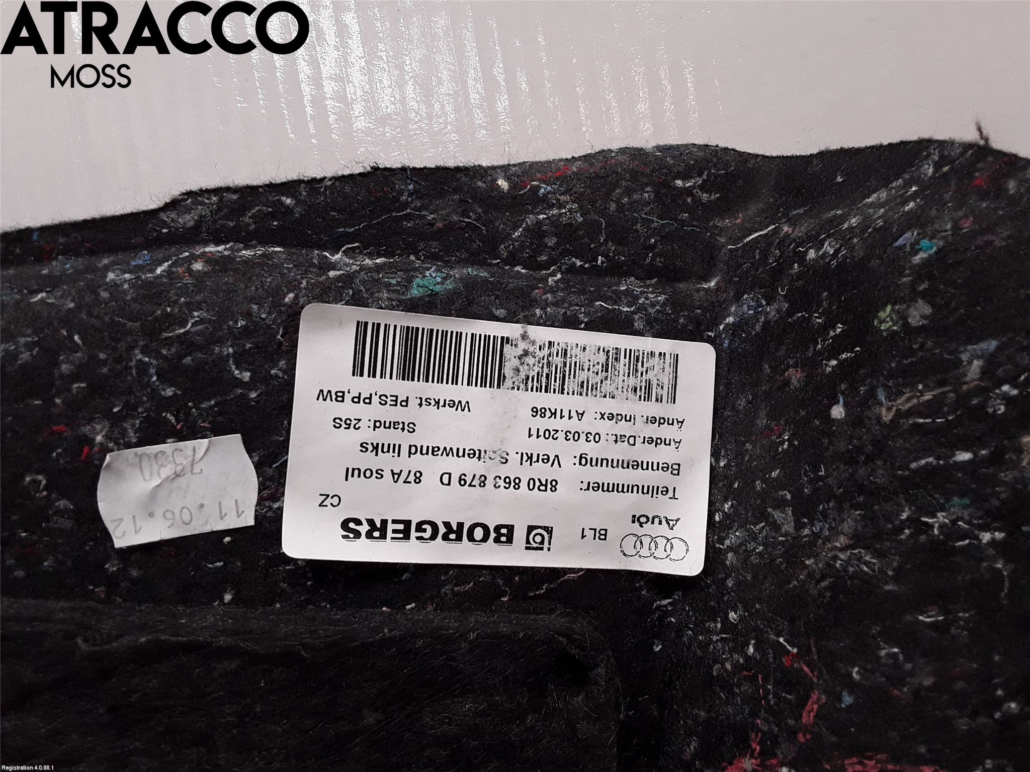 Audi Q5 09-16 Innr Matte Bagasjerom