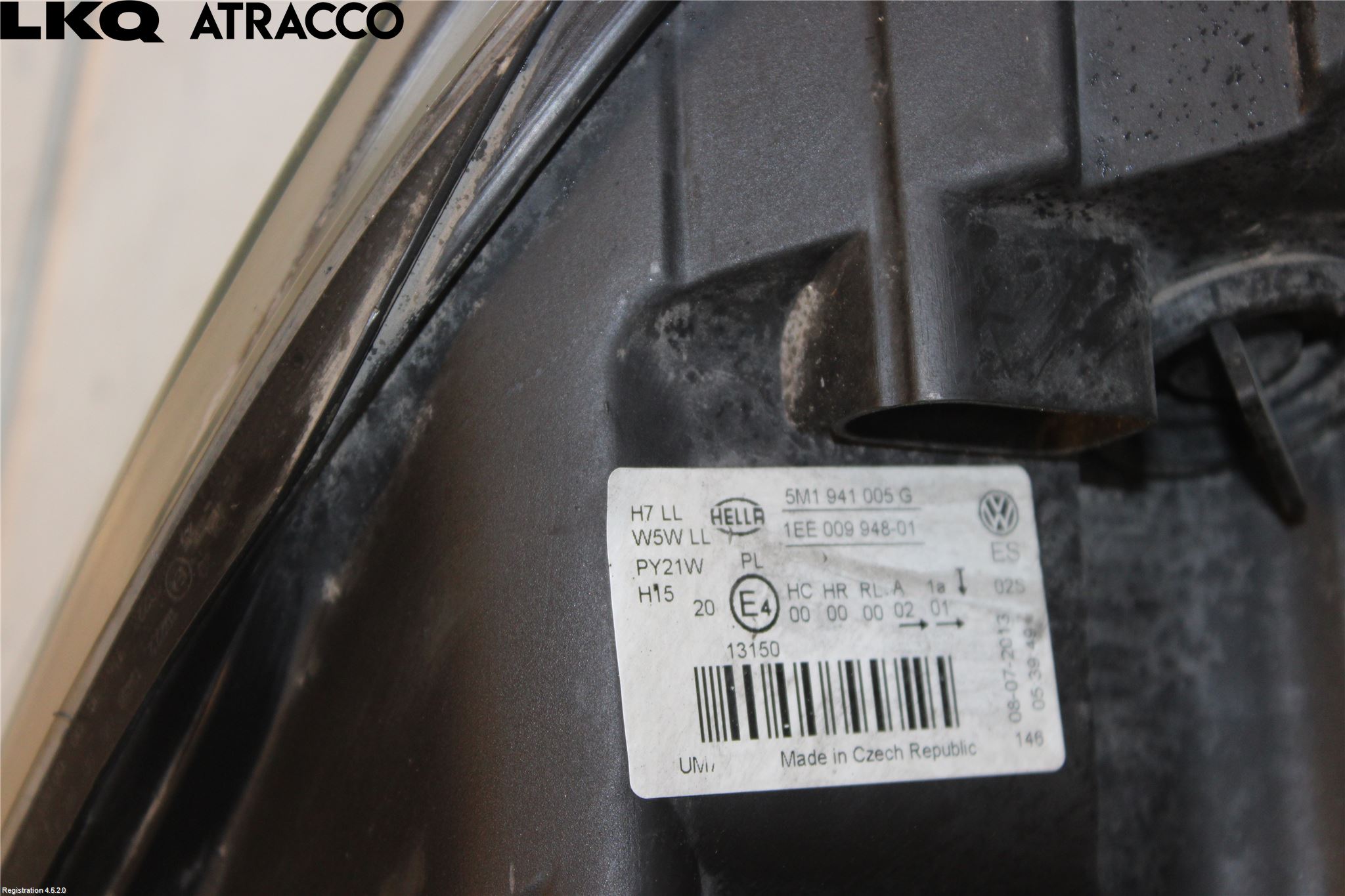 Volkswagen VW GOLF PLUS/CROSS GOLF 04-14 Frontlykt Venstre