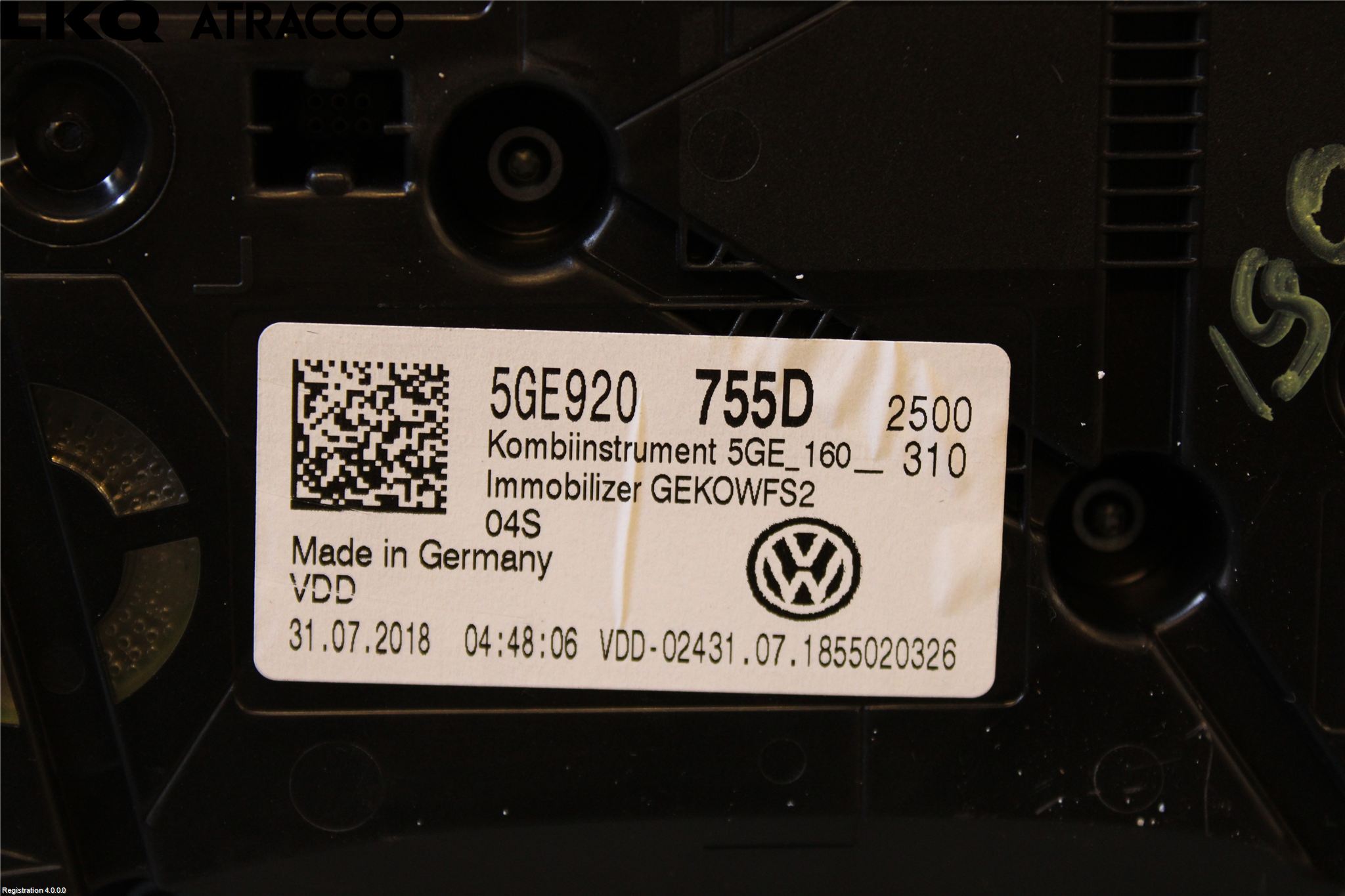 Volkswagen VW GOLF / E-GOLF VII 13-20 Instr Speedometer