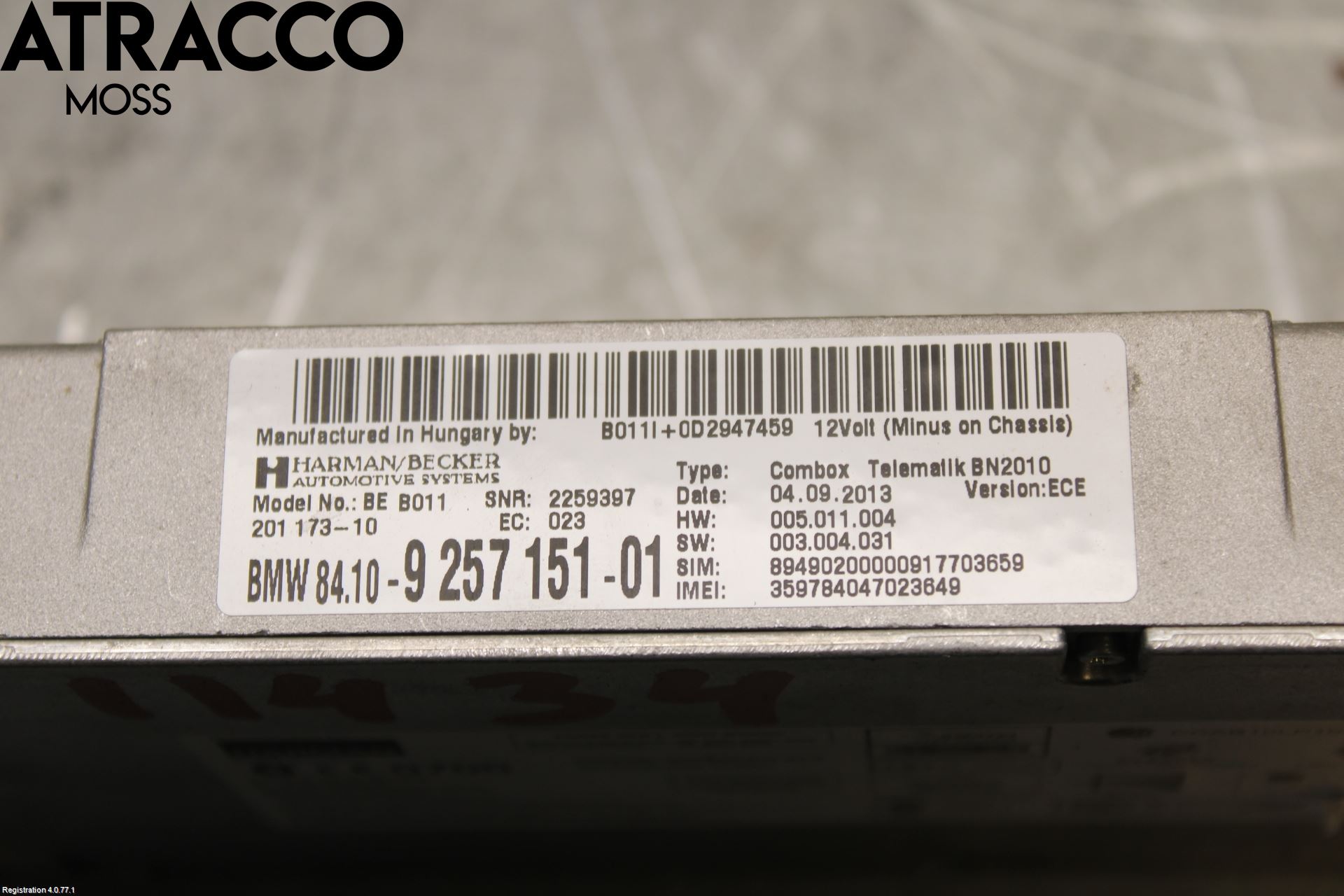 BMW 1 F20/F21 11-19 Styreenhet Øvrig