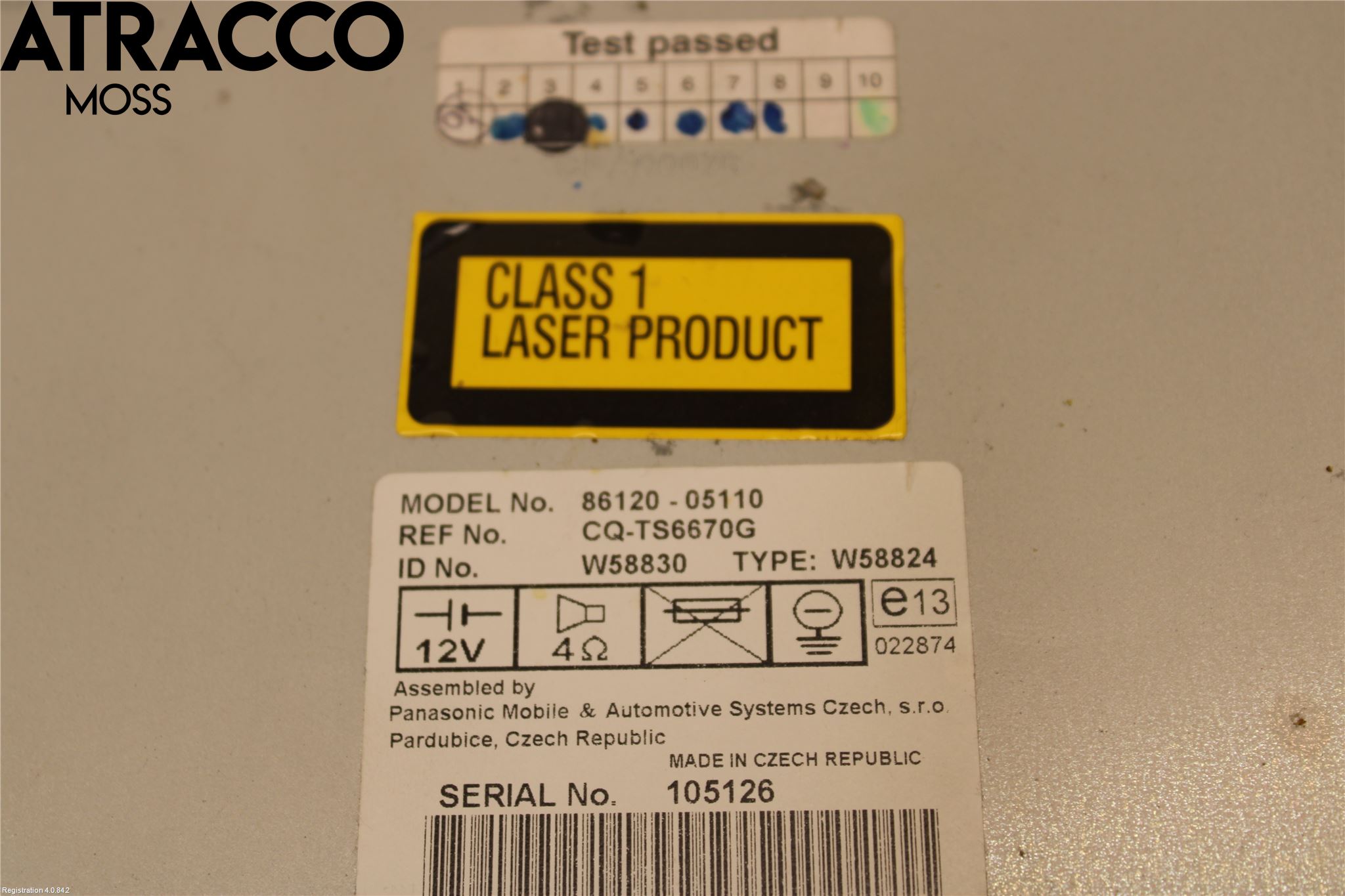 Toyota AVENSIS 03-06 Stereo Radio Med Cd