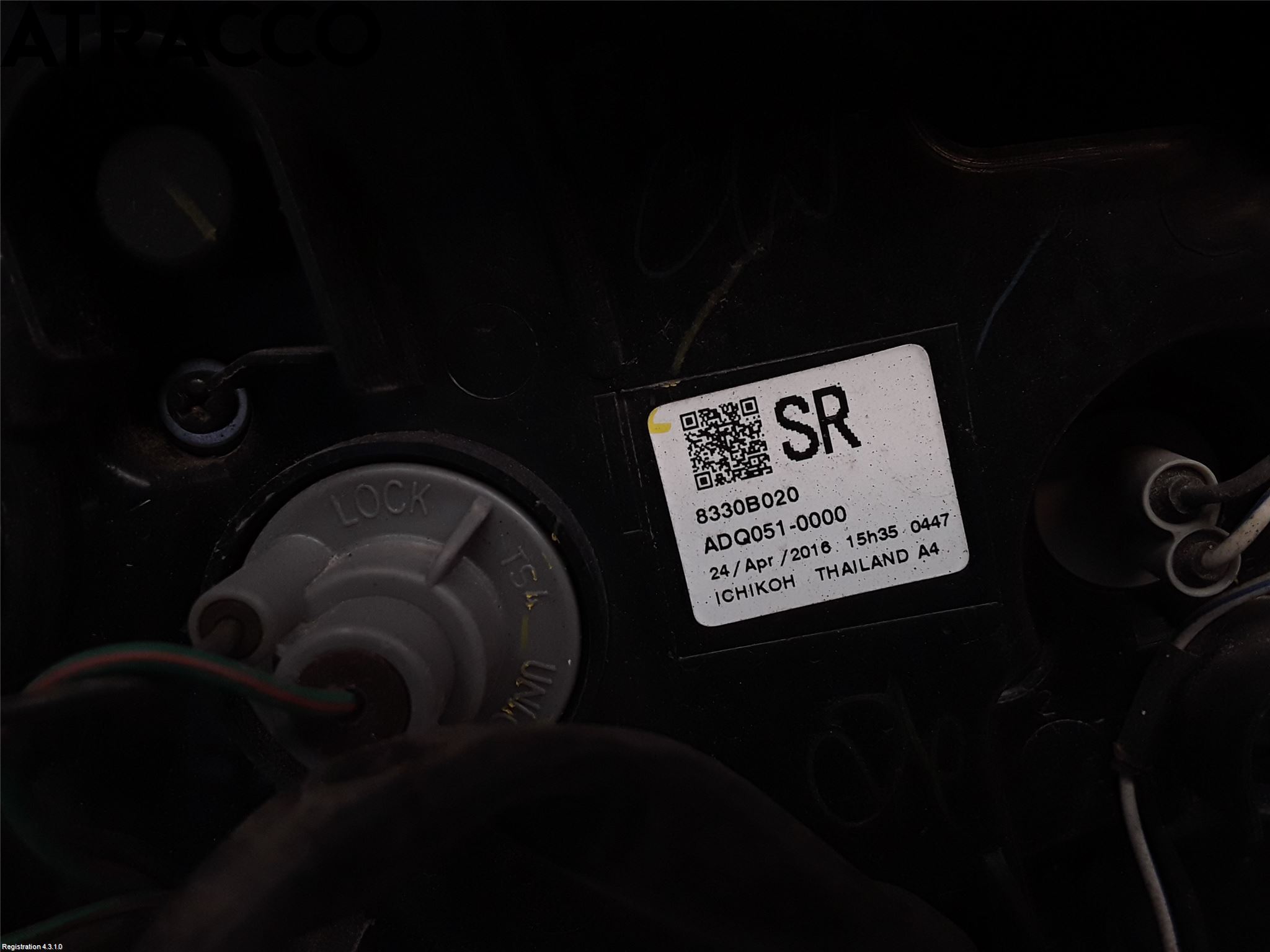 Mitsubishi SPACE STAR 13- Baklykt Høyre