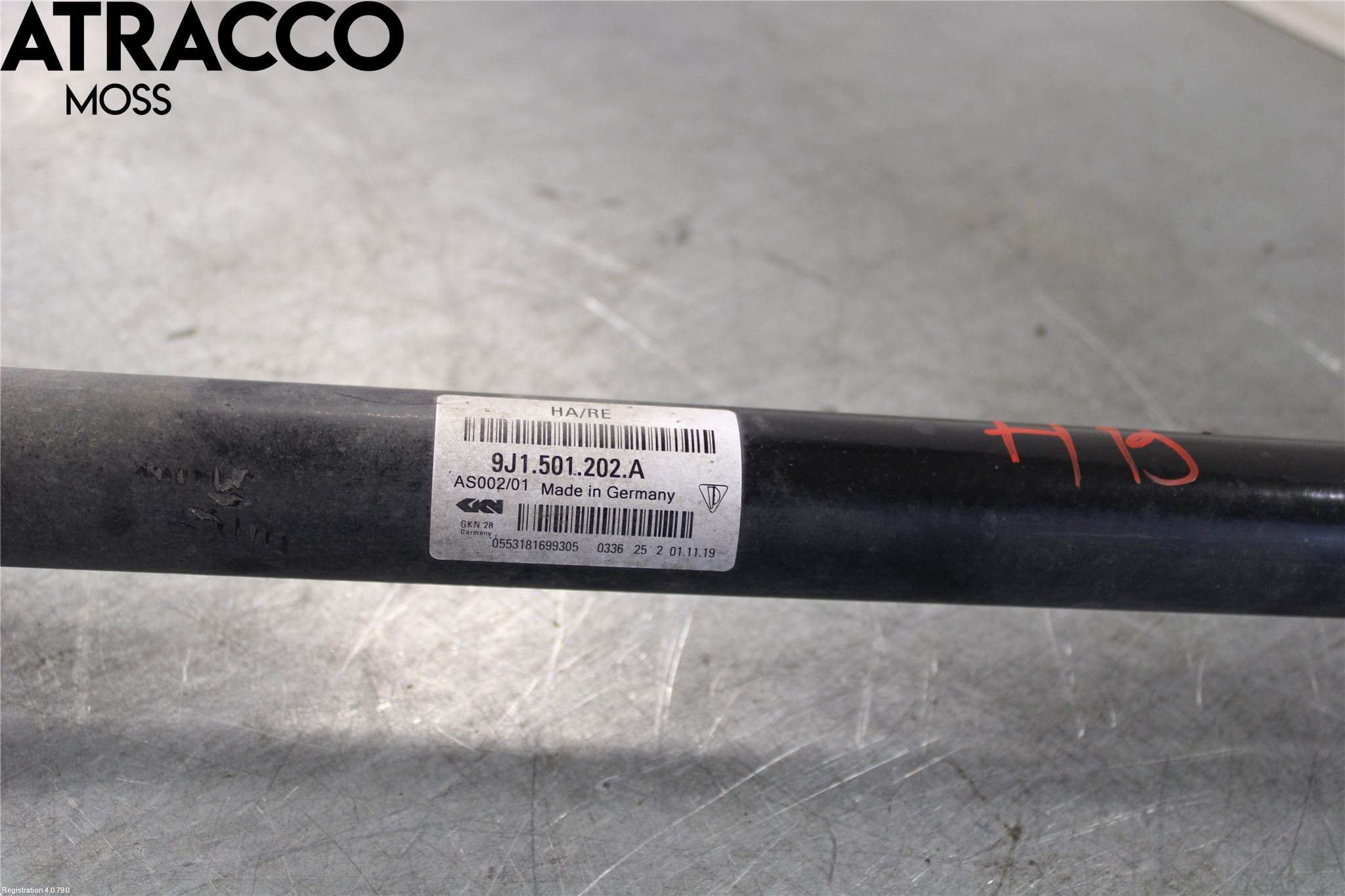 Porsche TAYCAN 20- Drivaksel Bak Kompl Høyre