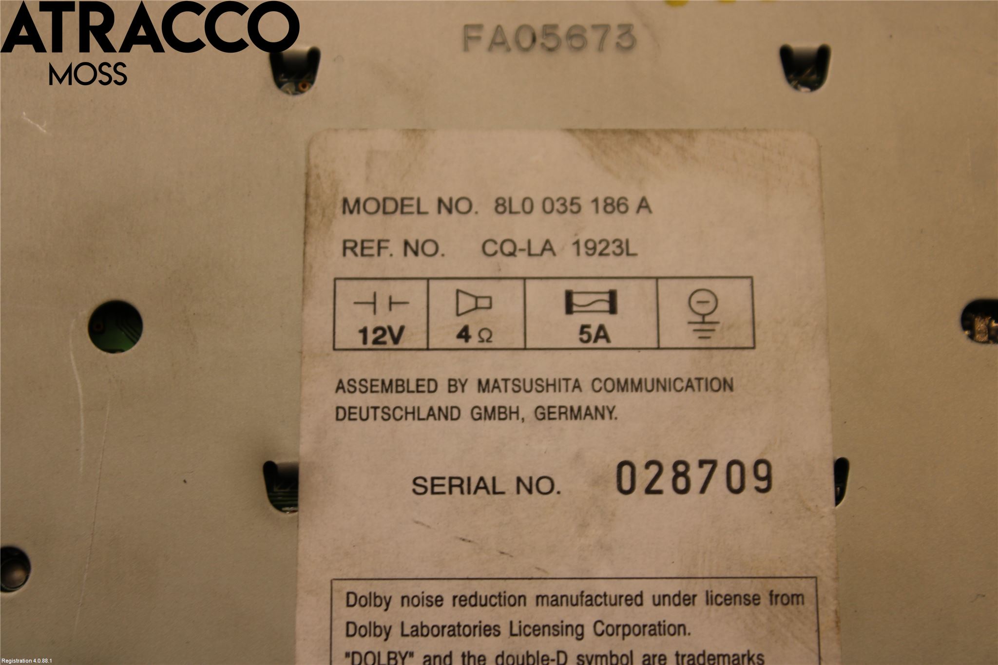 Audi A3/S3     96-03 Stereo Radio