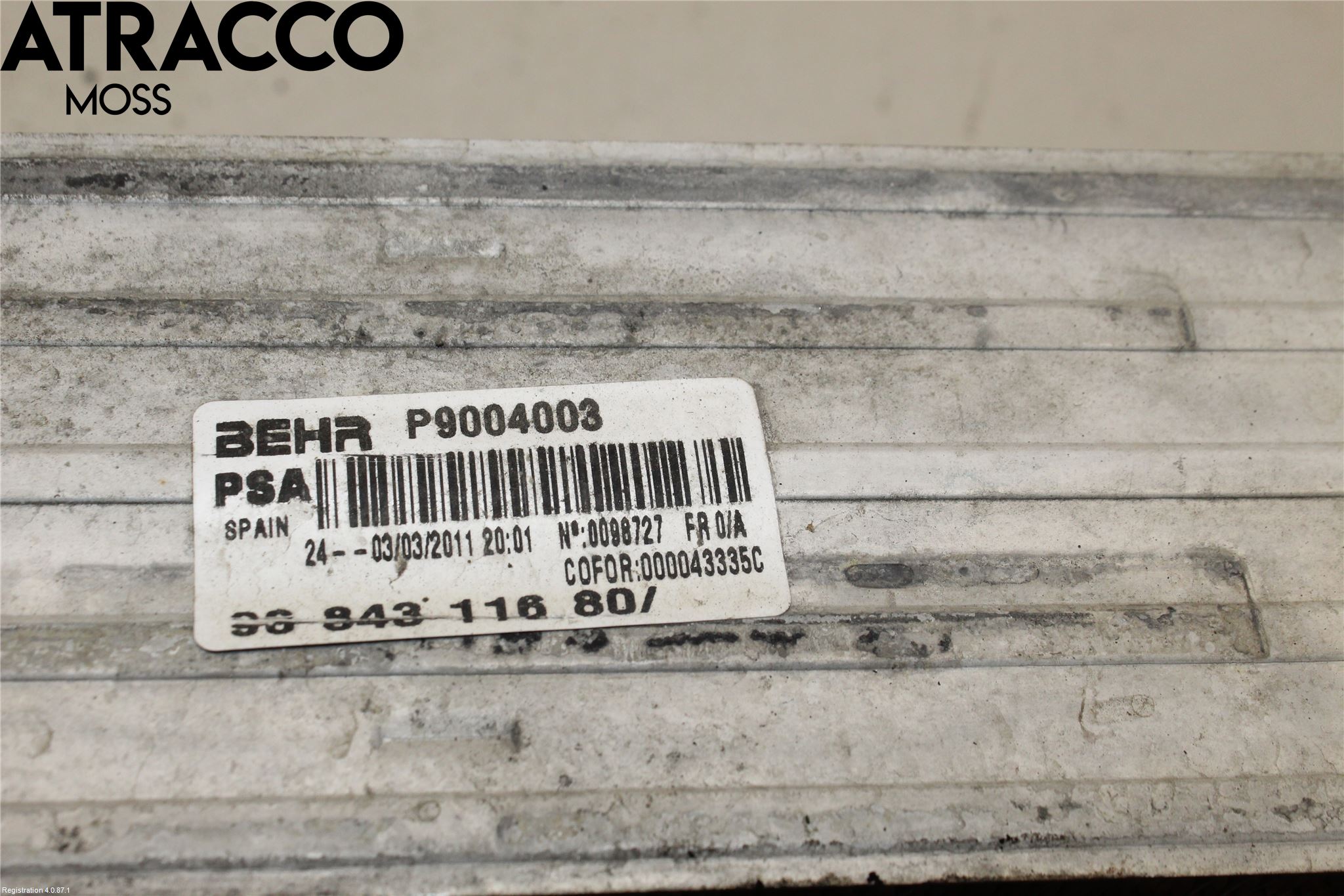 Peugeot 207 Intercooler Radiator