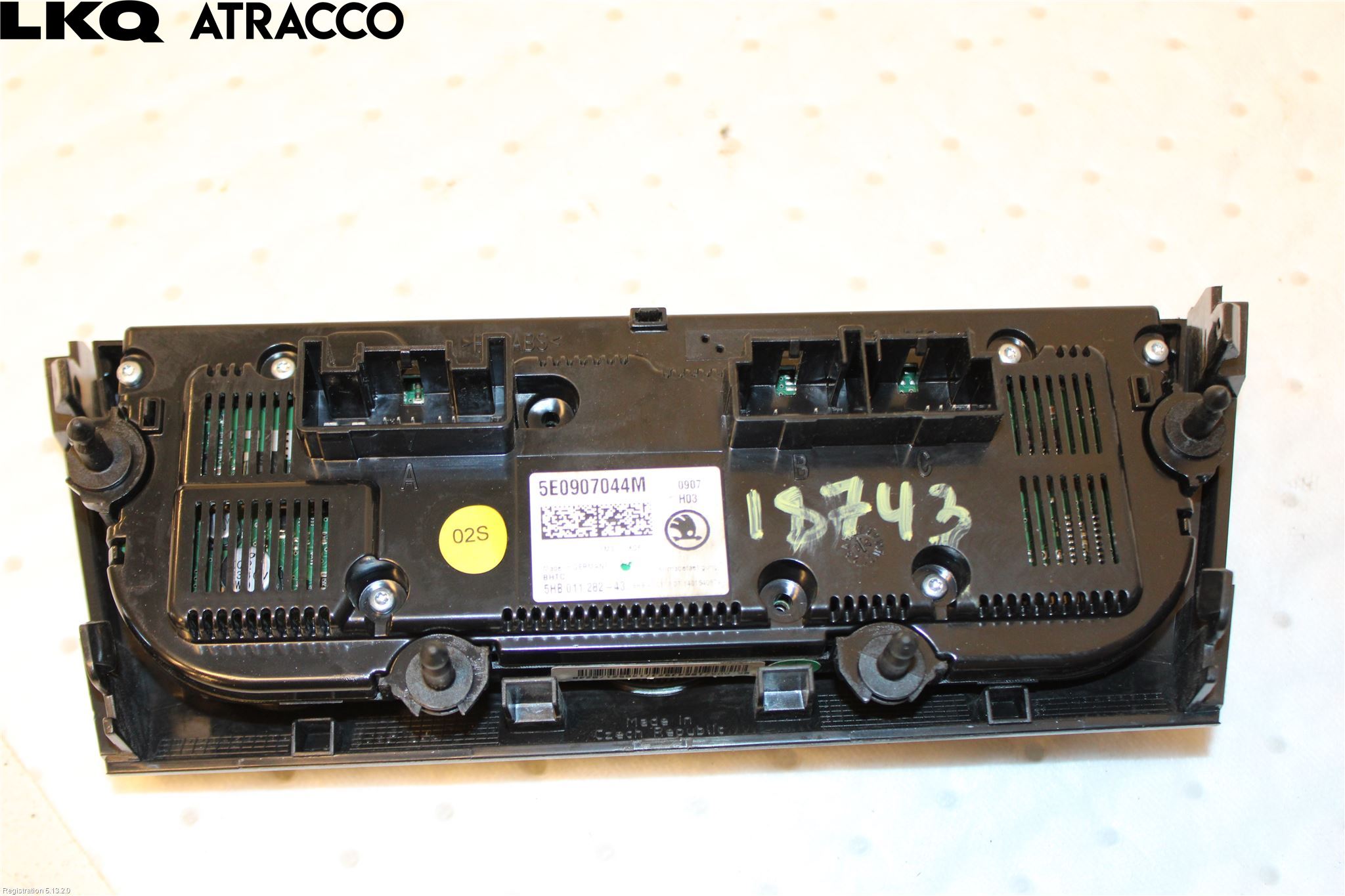 Skoda OCTAVIA (5E) 13-20 Varme Ac Betjening-Display