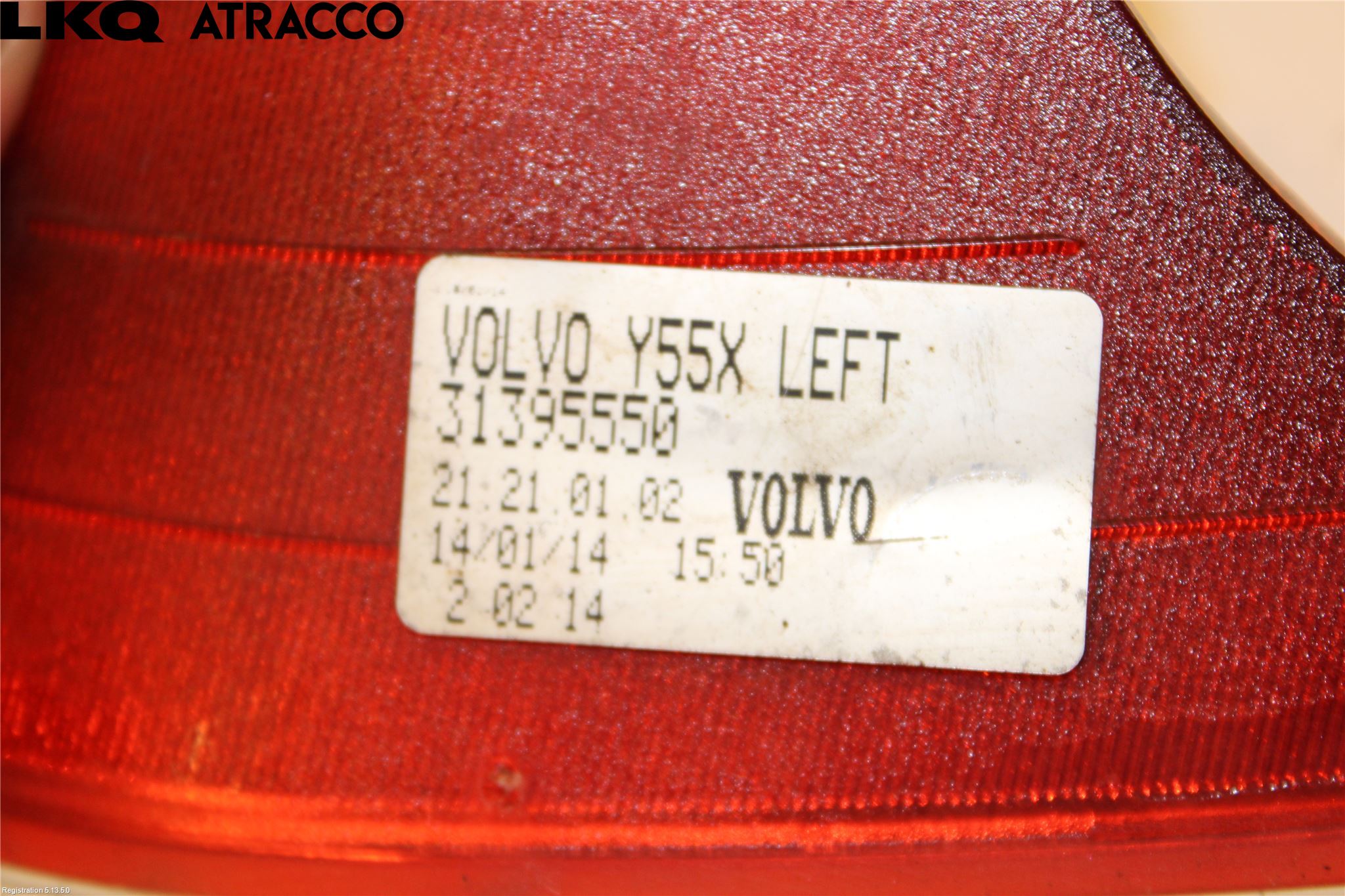 Volvo V40 12-19 Baklykt Ryggelys-Tåkelys