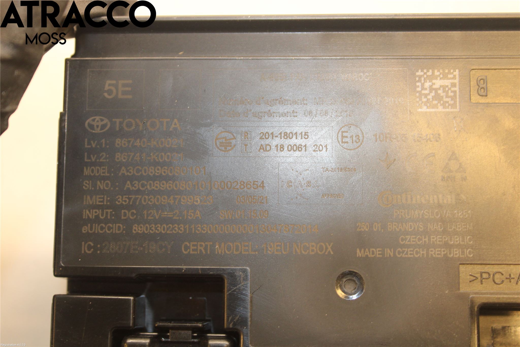 Toyota YARIS XP21 20- Styreenhet Tale