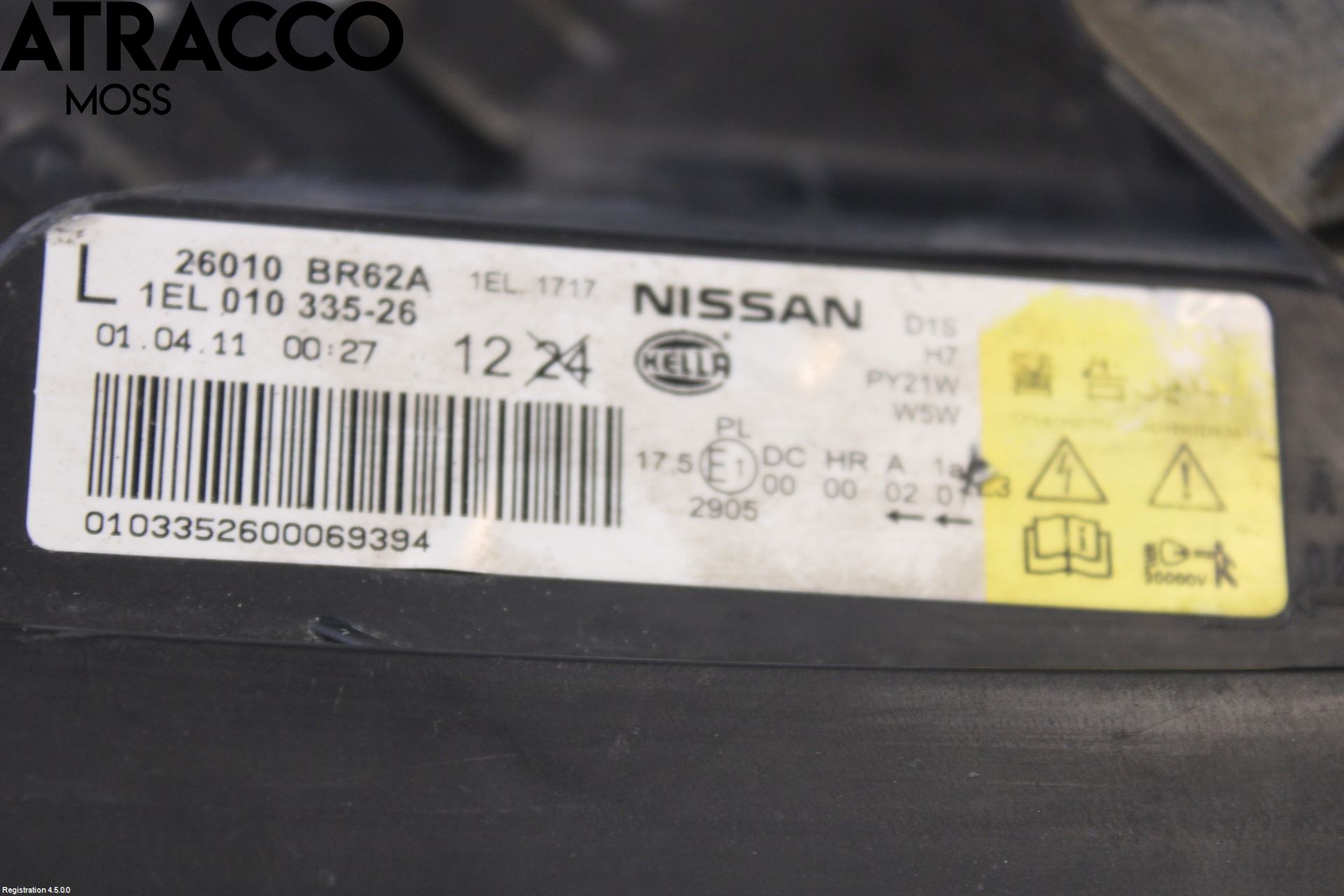 Nissan QASHQAI+2  10-14 Frontlykt Venstre