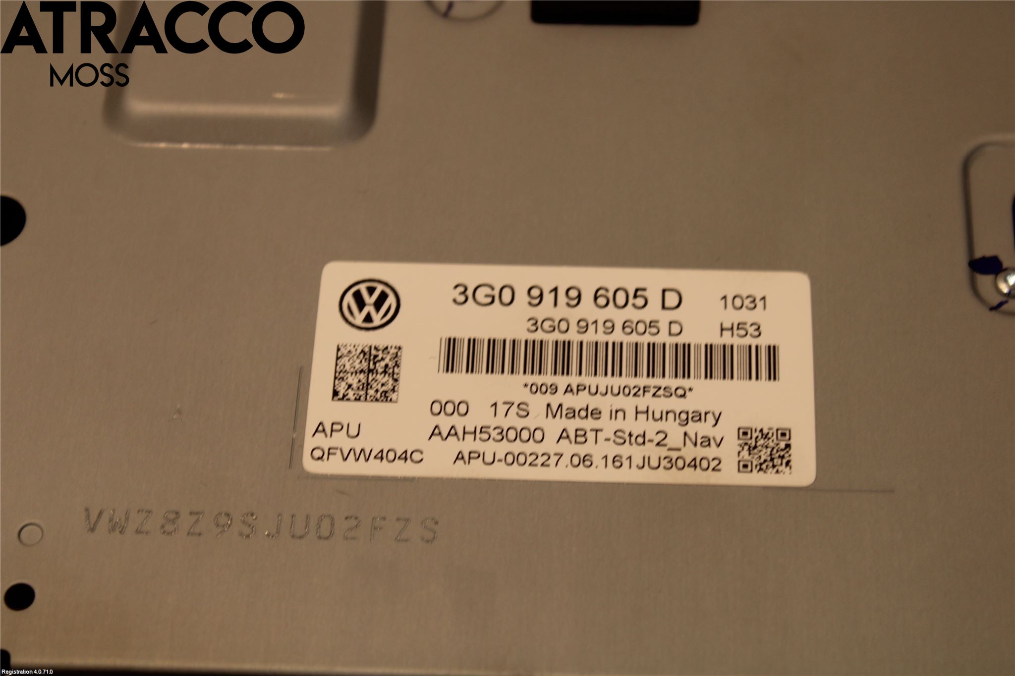 Volkswagen VW PASSAT 15-19 Multifunktionsdisplay