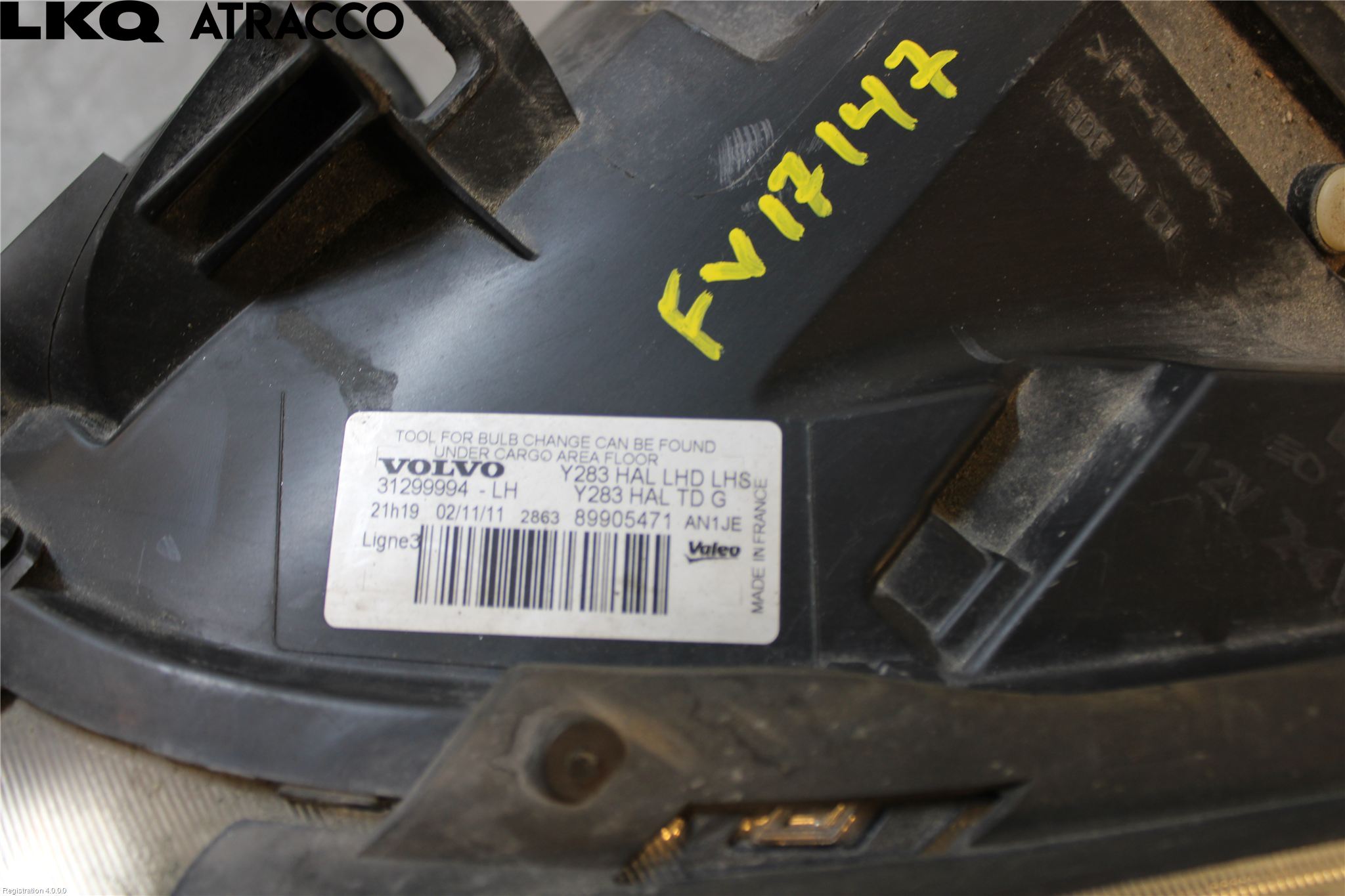 Volvo S60 11-13 Frontlykt Venstre