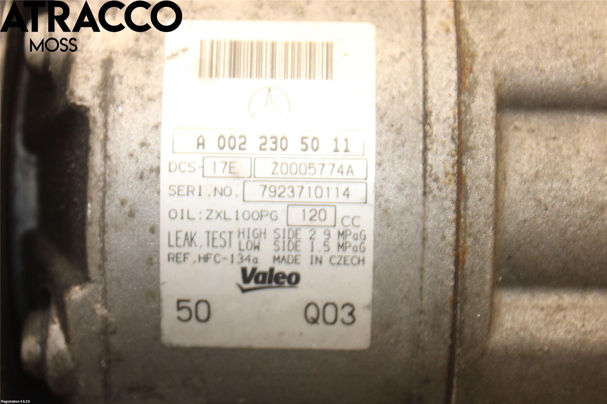 Mercedes-Benz MB C-KLASS (W204) 07-15 Varme Ac Kompressor