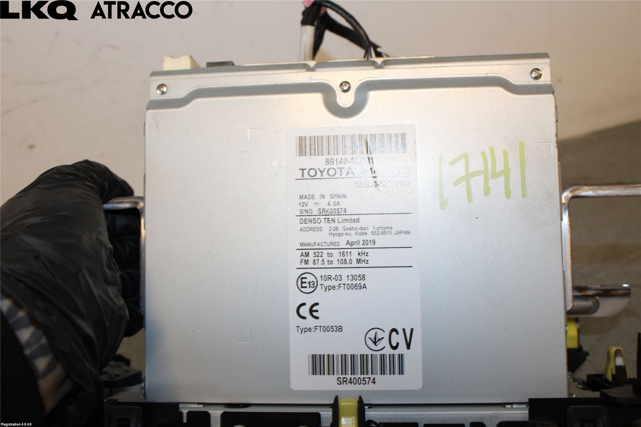 Toyota YARIS XP130 15-20 Stereo Radio