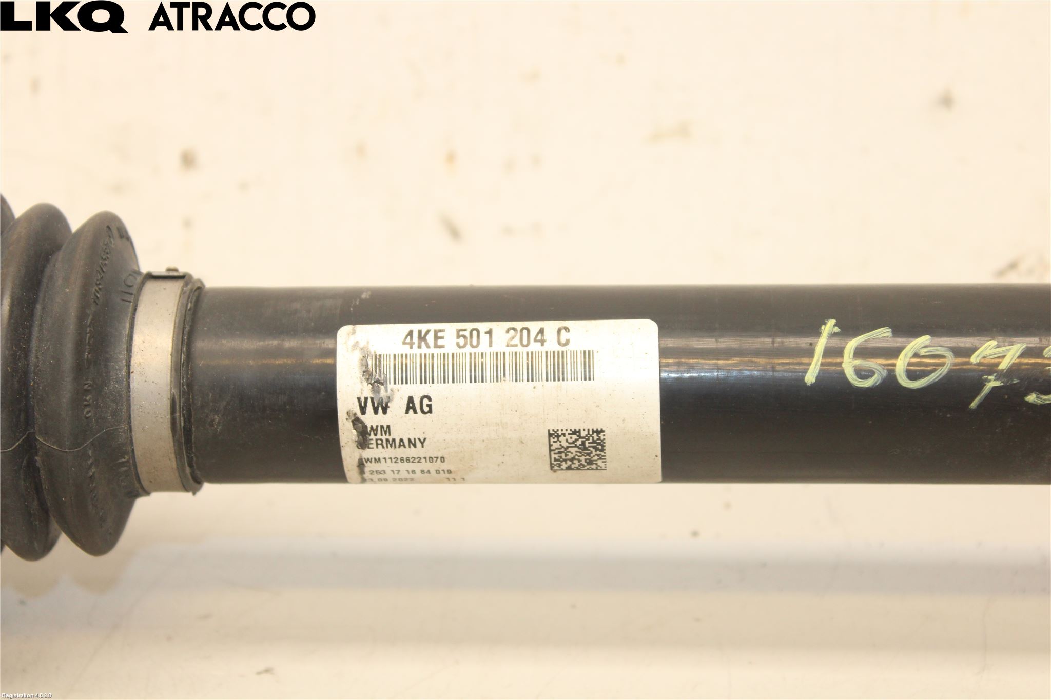 Audi E-TRON, S GE 19- Drivaksel Bak Kompl Høyre