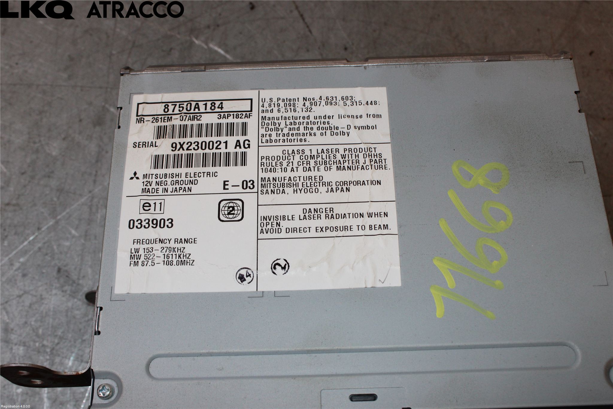 Mitsubishi OUTLANDER 07-12 Stereo Radio