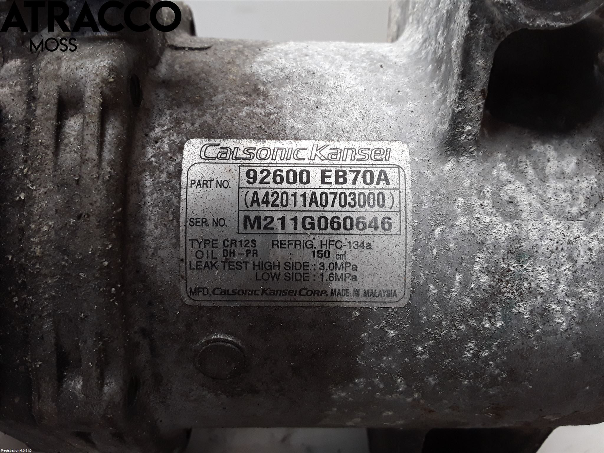 Nissan NAVARA 05-16 Varme Ac Kompressor