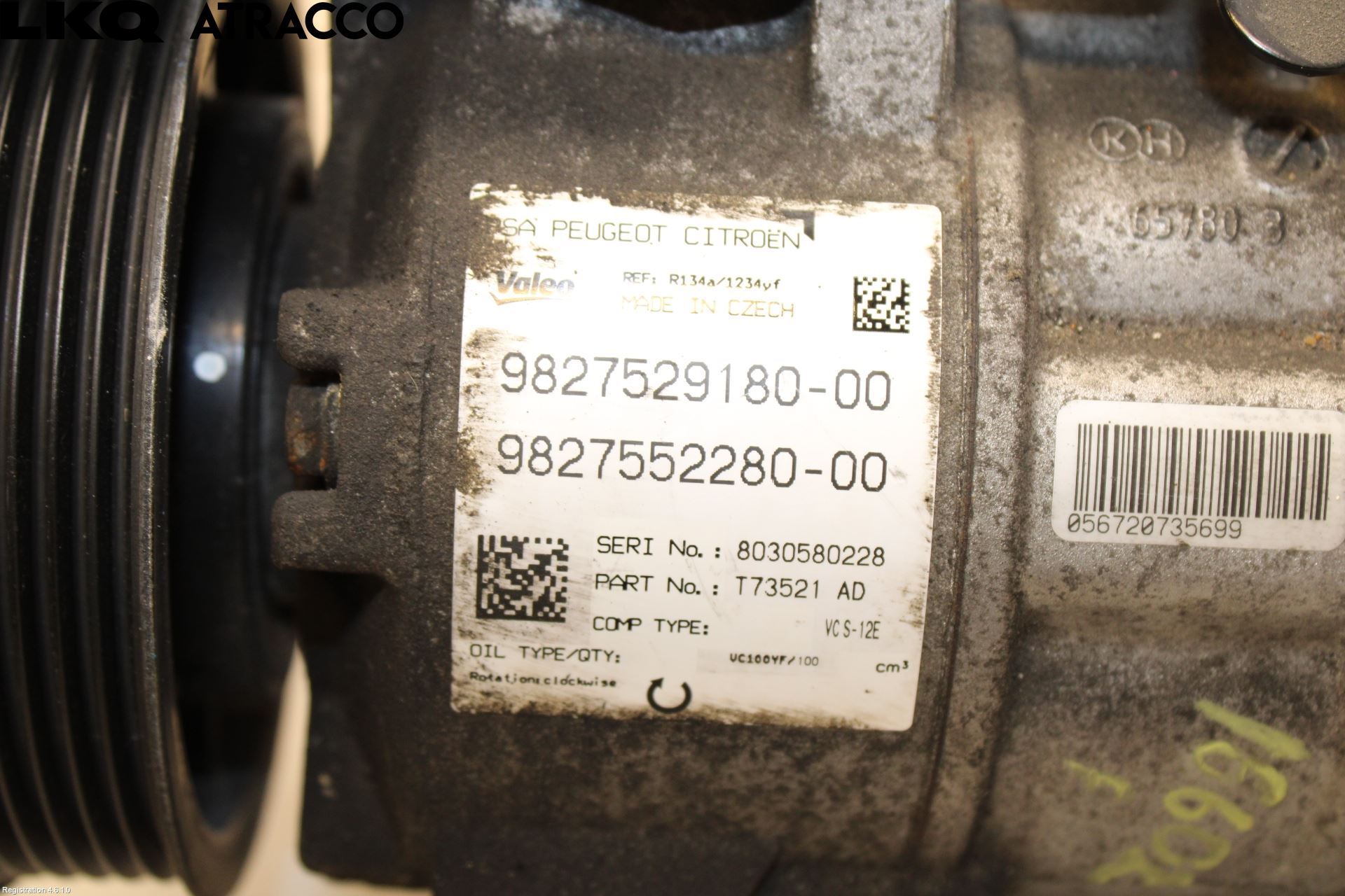 Opel GRANDLAND X 18- Varme Ac Kompressor