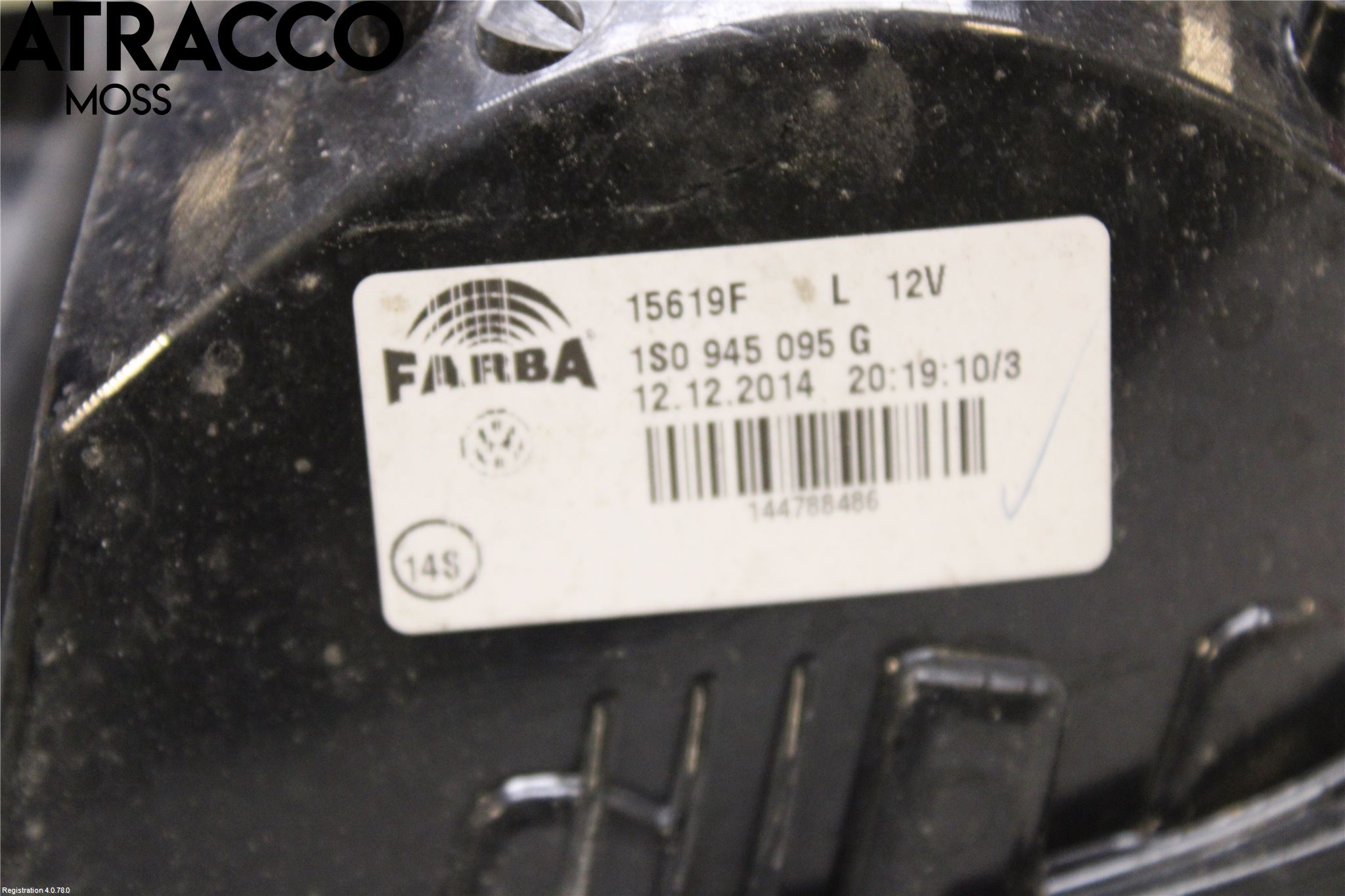 Volkswagen VW UP! / E-UP! Baklykt Venstre