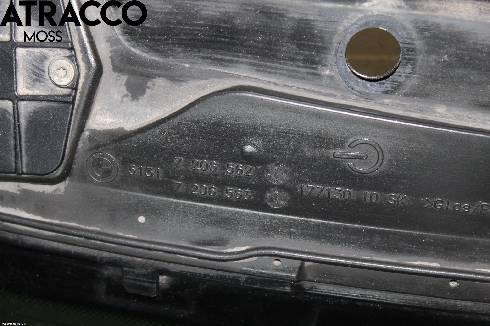 BMW 5 F10/F11/F18 09-17 Bakluke Del Øvre (2Delt)