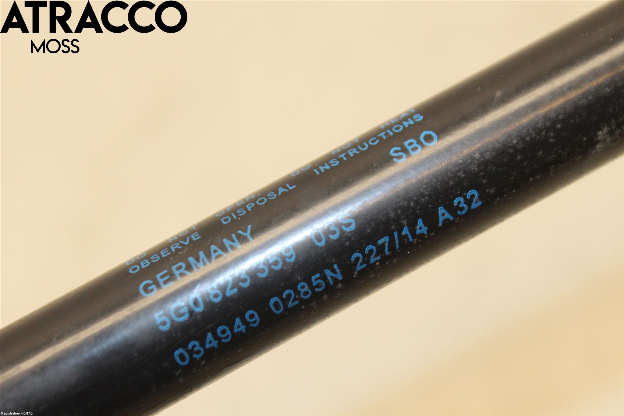 Volkswagen VW GOLF / E-GOLF VII 13-20 Panser Demper-Gassfjær