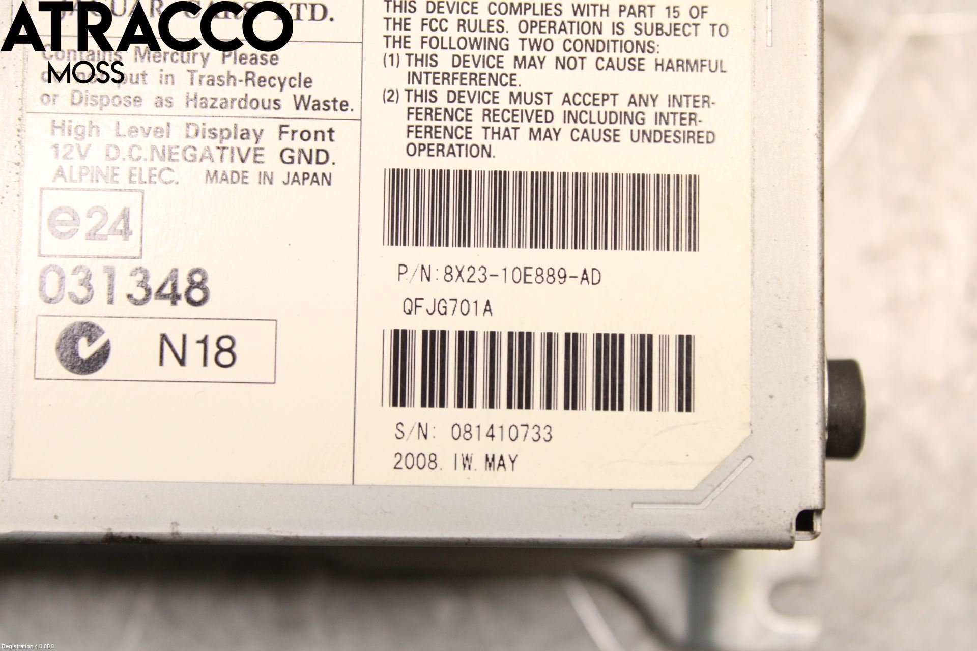 Jaguar XF 08-15 Instr Skjerm Dvd-Gps-Ac-Tlf