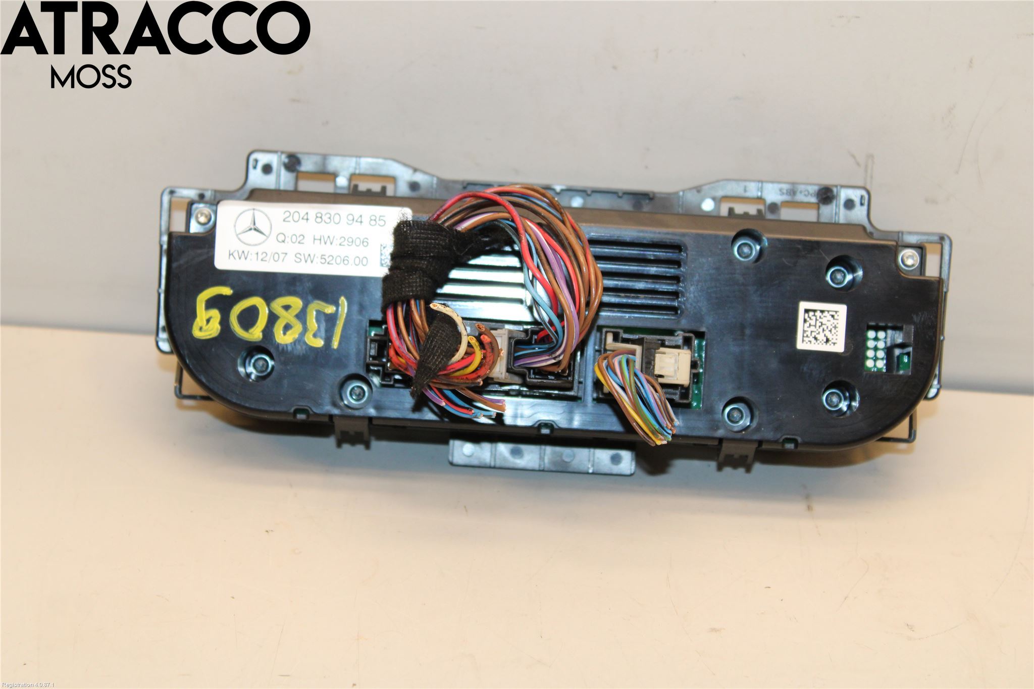 Mercedes-Benz MB C-KLASS (W204) 07-15 Varme Ac Betjening-Display
