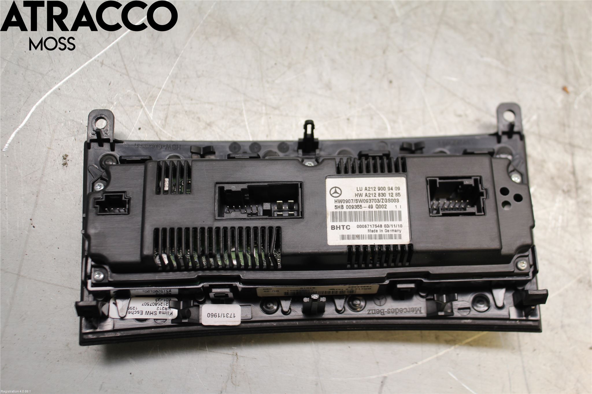 Mercedes-Benz MB E-KLASS (W212) 09-16 Varme Ac Betjening-Display