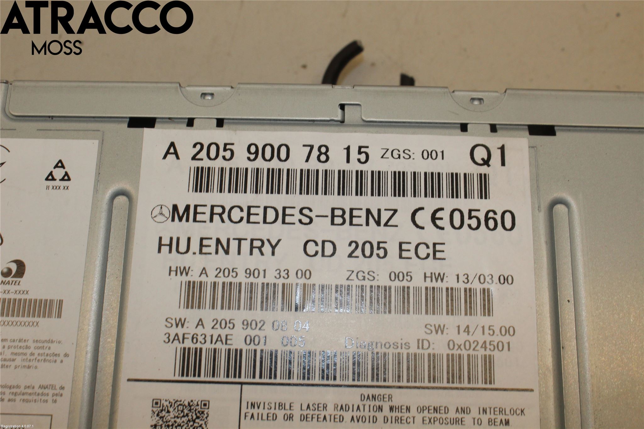 Mercedes-Benz MB C-KLASS (W205) 14-21 Stereo Radio Med Cd