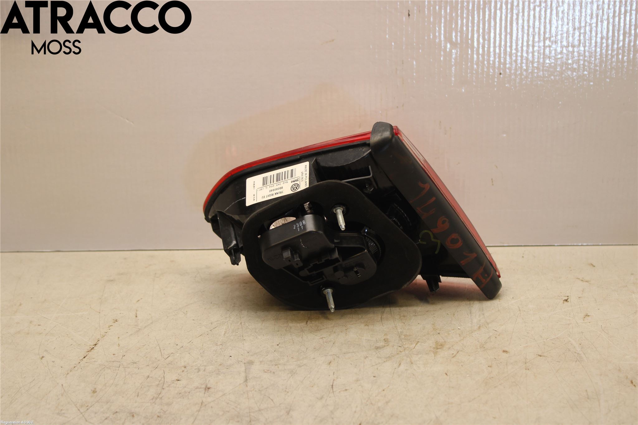 Volkswagen VW GOLF VI 09-13 Baklykt Høyre  På Luke(Indre)