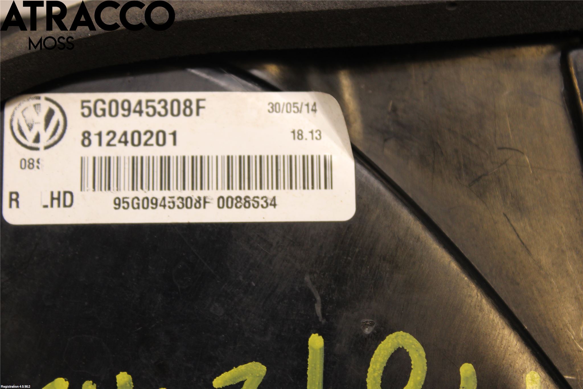 Volkswagen VW GOLF / E-GOLF VII 13-20 Baklykt Høyre  På Luke(Indre)