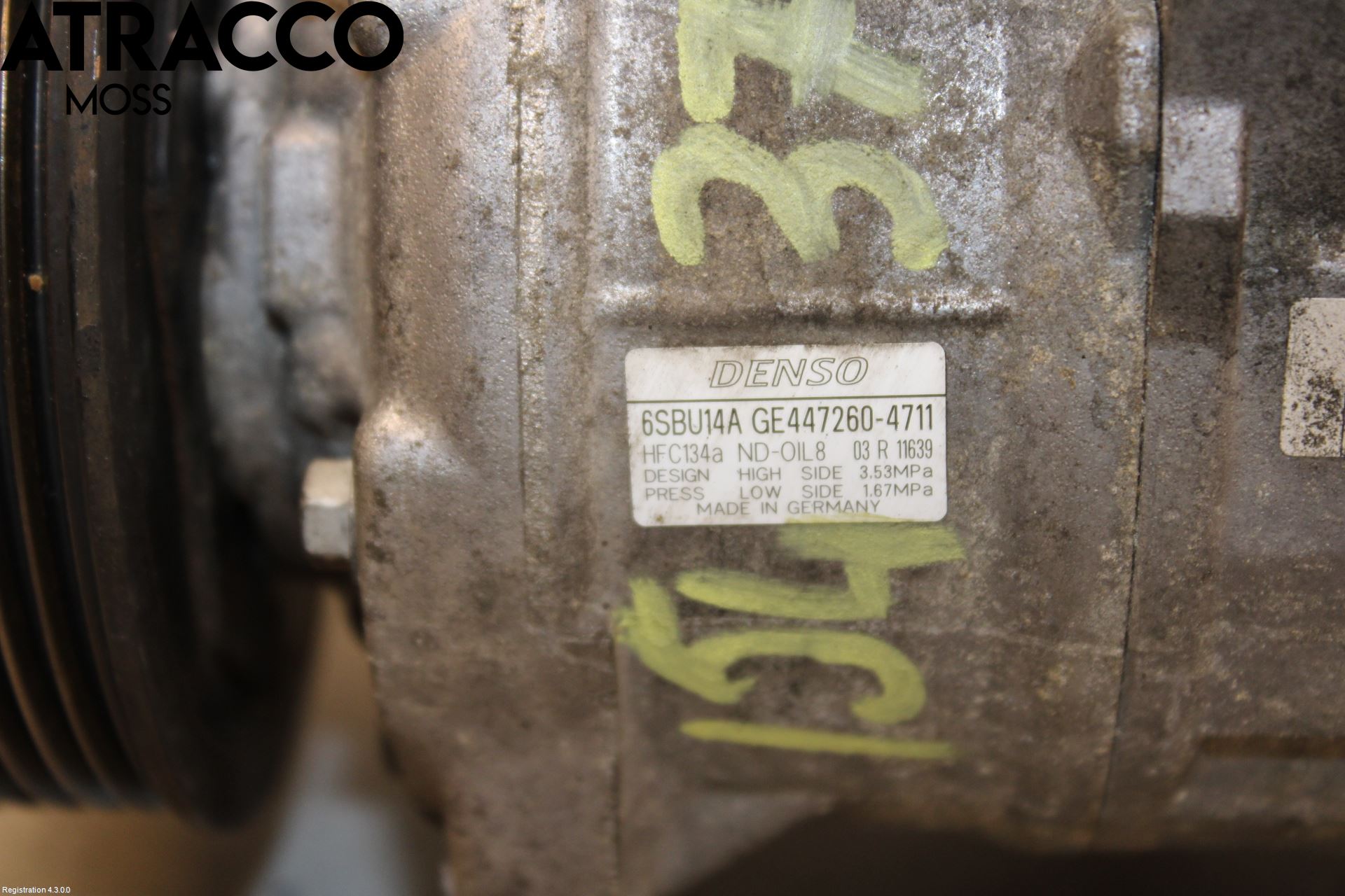 BMW 5 F10/F11/F18 09-17 Varme Ac Kompressor