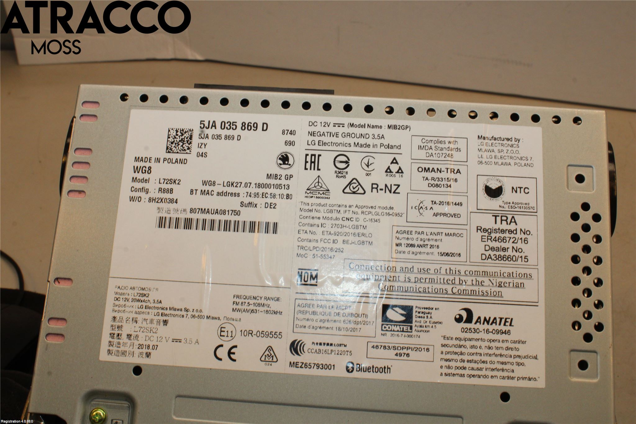 Skoda RAPID Stereo Radio