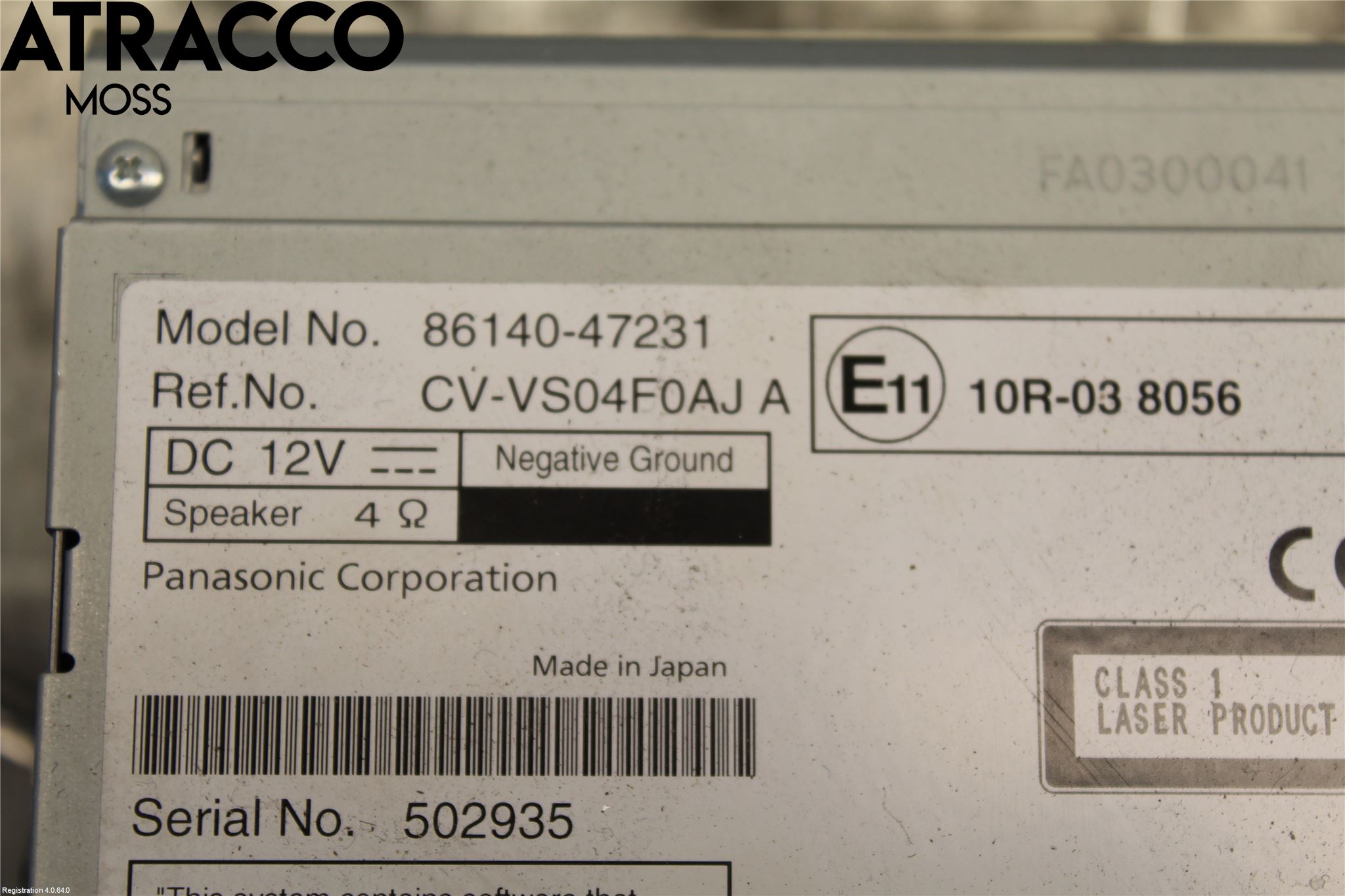 Toyota PRIUS+ ZVW40 12-20 Stereo Radio Med Cd