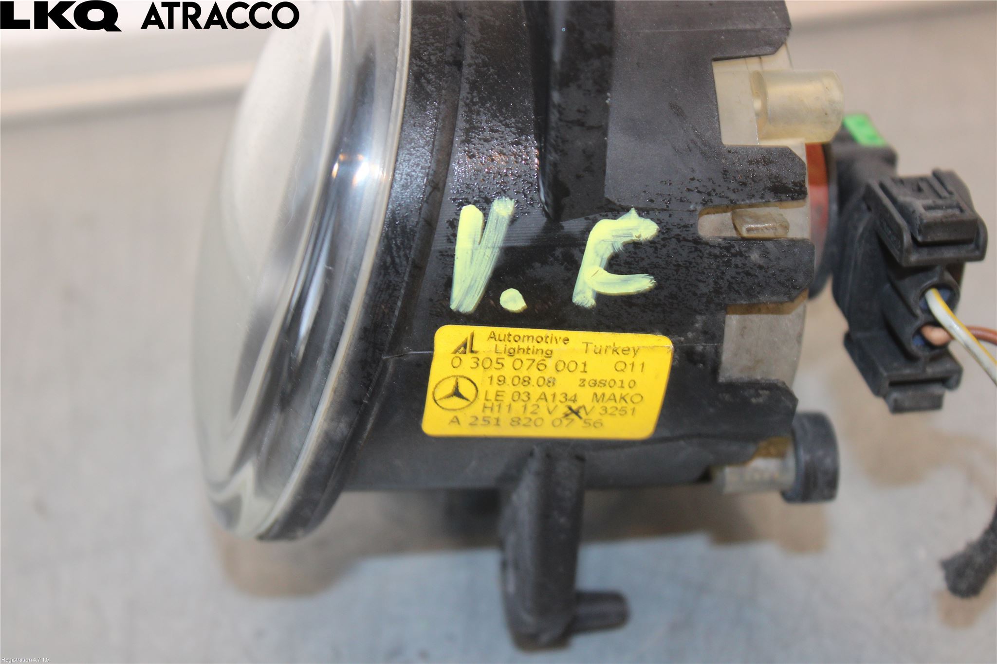 Mercedes-Benz MB B-KLASS (W245) 05-12 Frontlykt-Kurve-Tåkelys